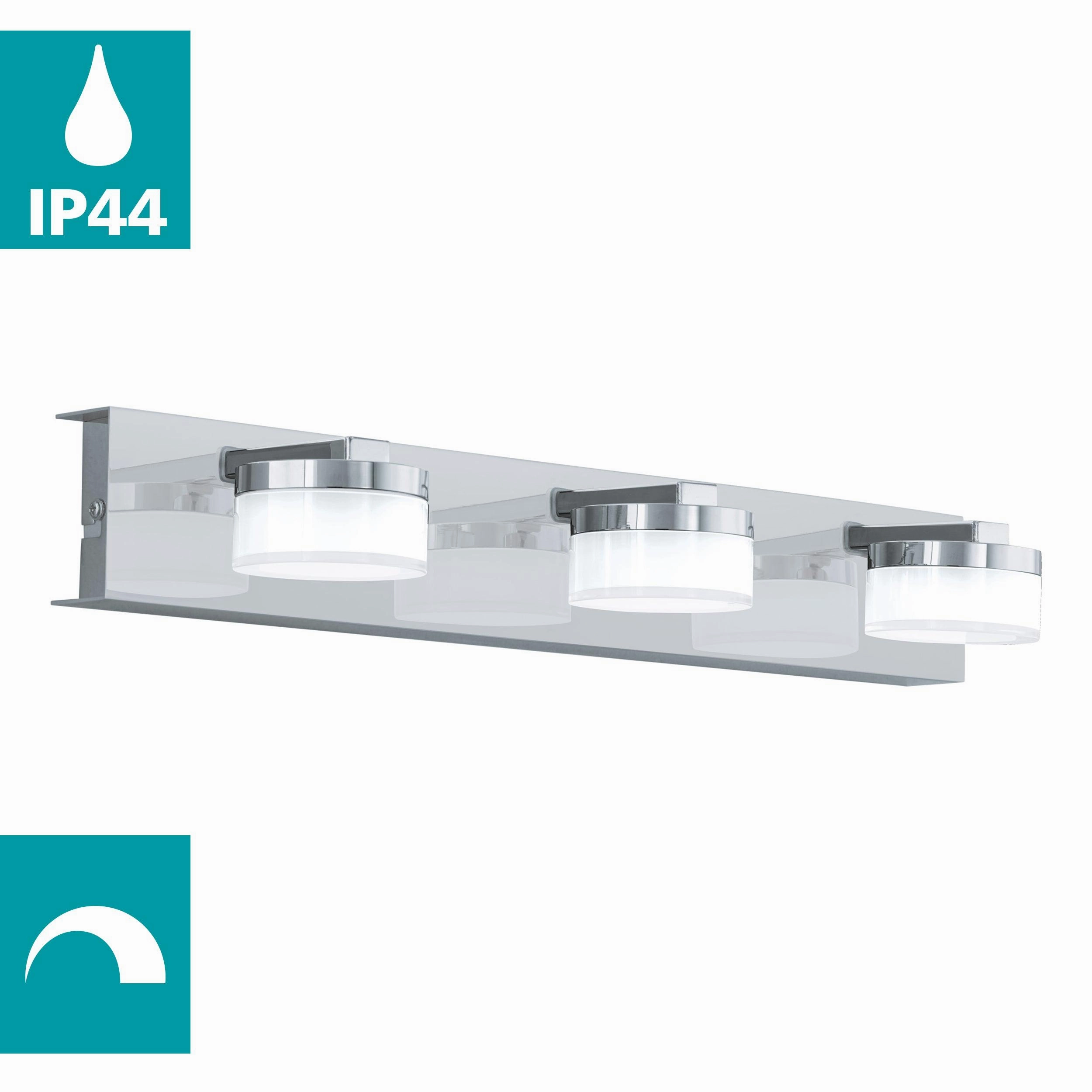 Eglo Romendo 1 Chrome IP44 LED Bathroom Triple Wall light