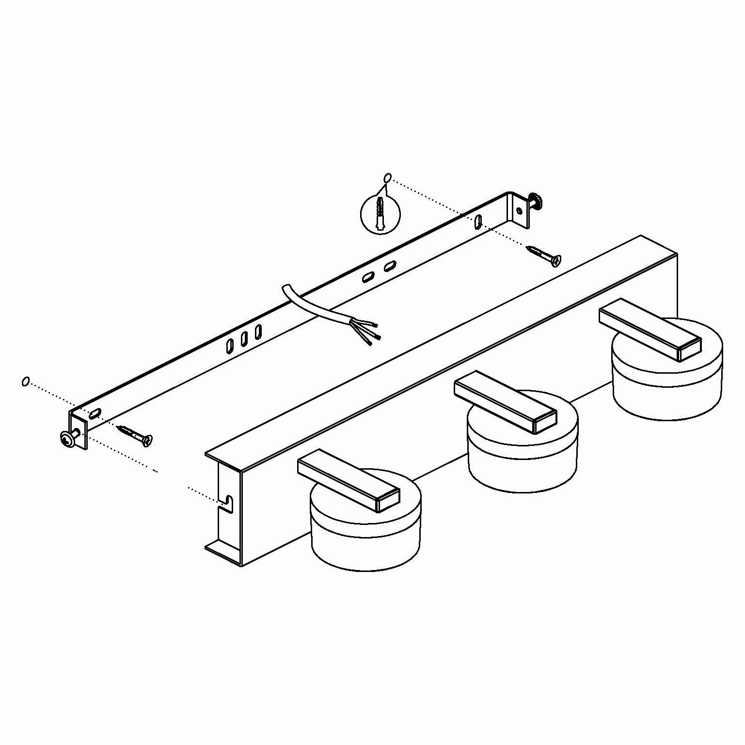 Eglo Romendo 1 Chrome IP44 LED Bathroom Triple Wall light