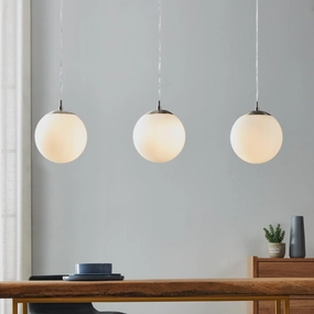 Eglo Rondo 3 Light Opal Glass Diffusers Ceiling Pendant flush mount ceiling fixture