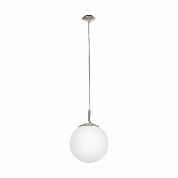 Eglo Rondo Opal Glass Sphere & Nickel Ceiling Pendant - 23cm