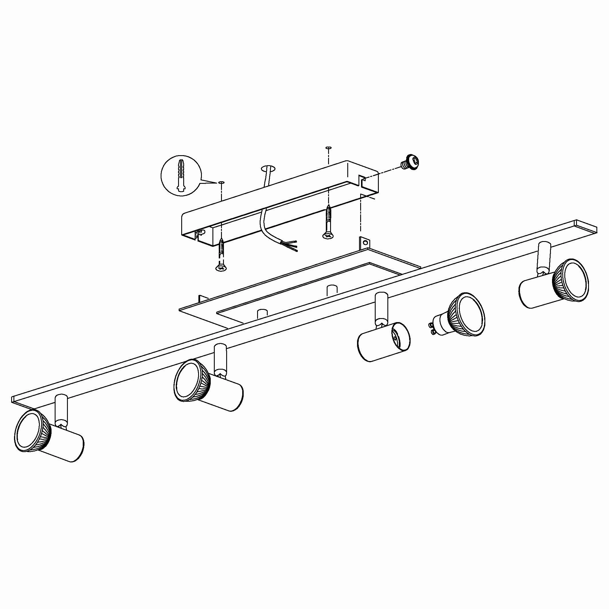 Eglo Rottelo Nickel & Chrome 4 Light Bar Spotlight