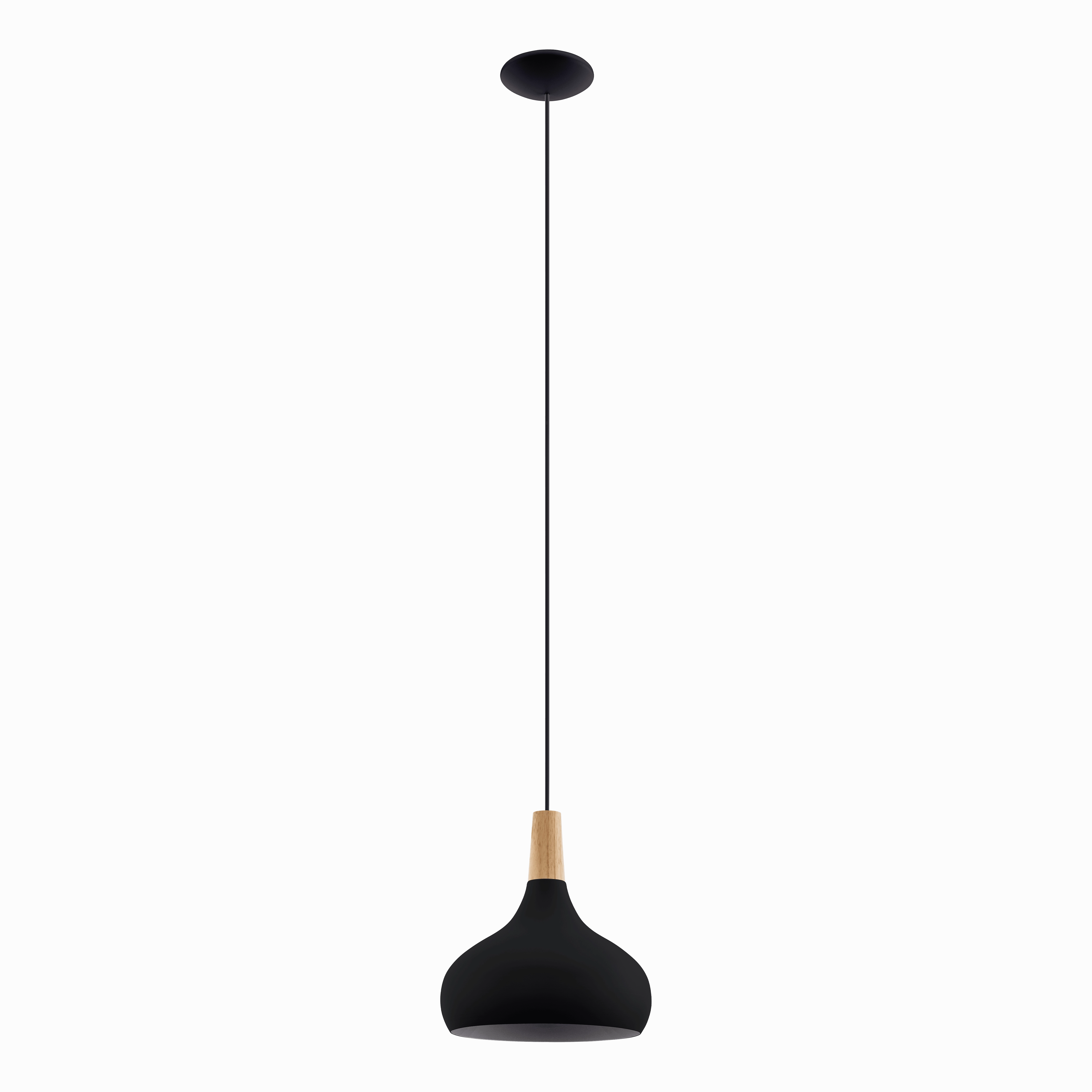 Eglo Sabinar Black Metal & Wood Ceiling Pendant