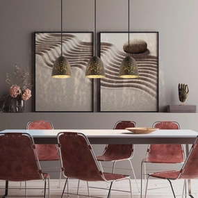 Eglo Safi 3 Light Brown Metal & Gold Ceiling Pendant sleek LED ceiling lamp