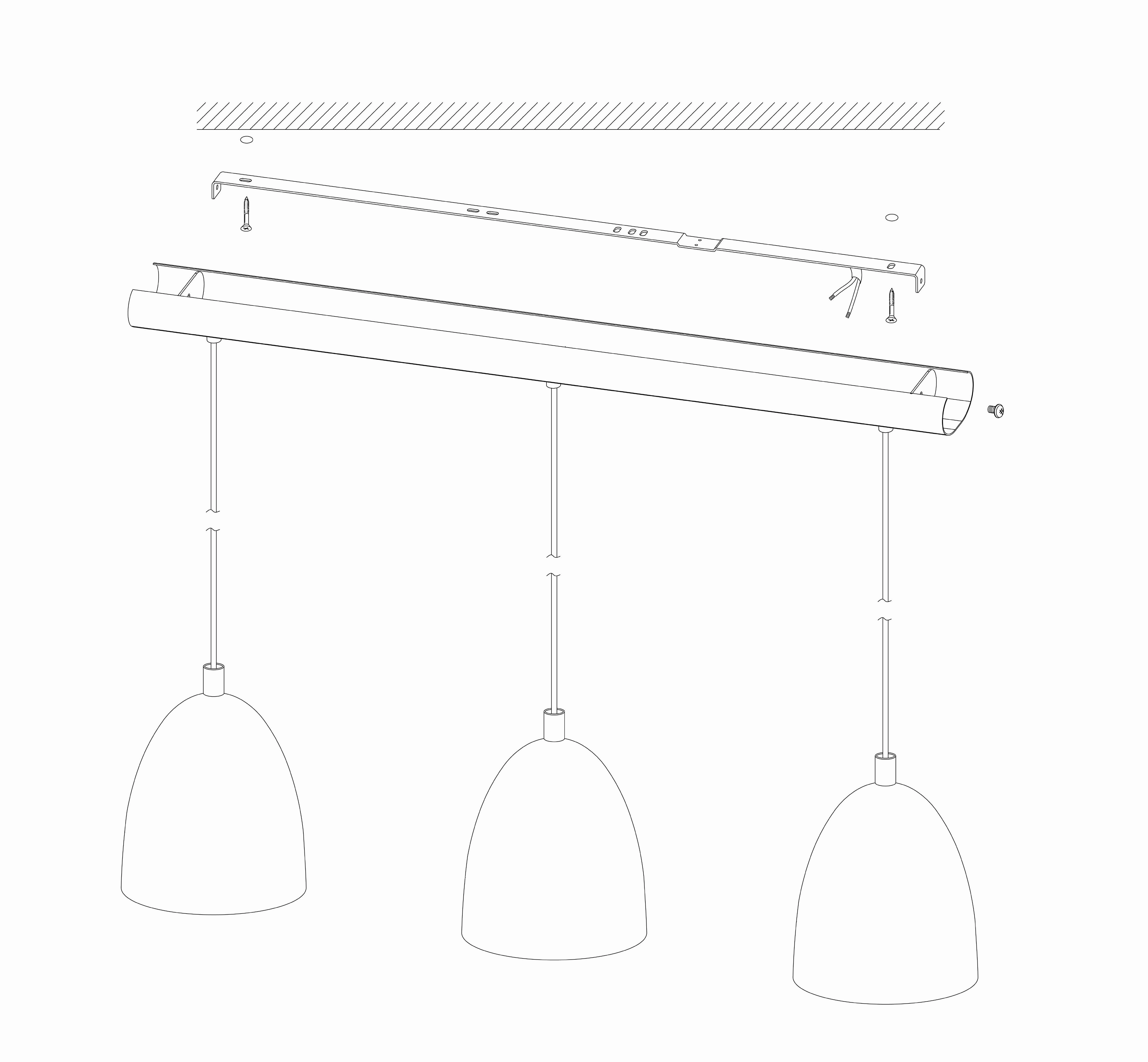 Eglo Safi 3 Light Brown Metal & Gold Ceiling Pendant