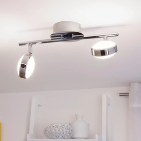 Eglo Salto Chrome LED 2 Light Bar Spotlight tall arc lamp for living room