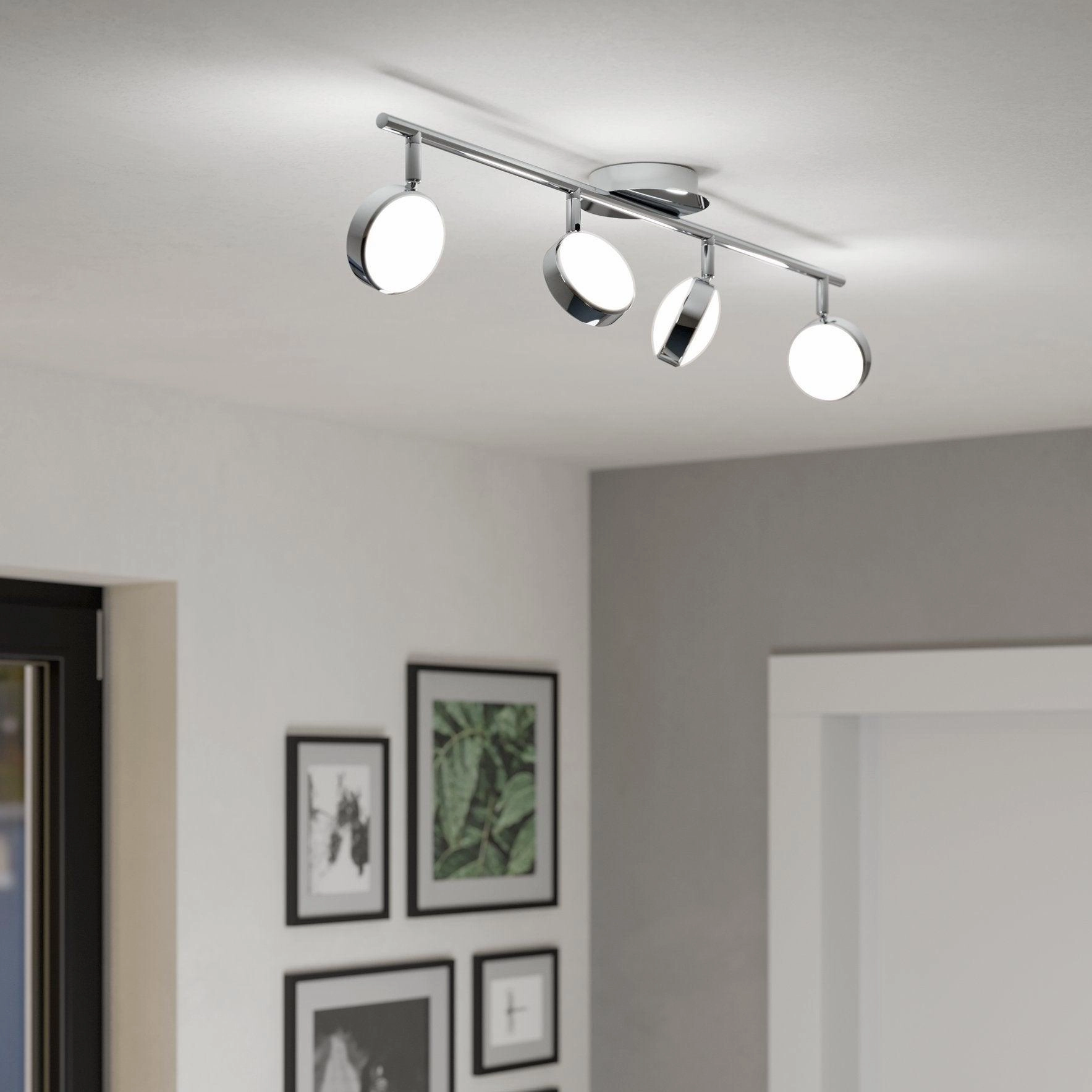 Eglo Salto Chrome LED 4 Light Bar Spotlight tall arc lamp for living room