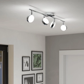 Eglo Salto Chrome LED 4 Light Bar Spotlight tall arc lamp for living room