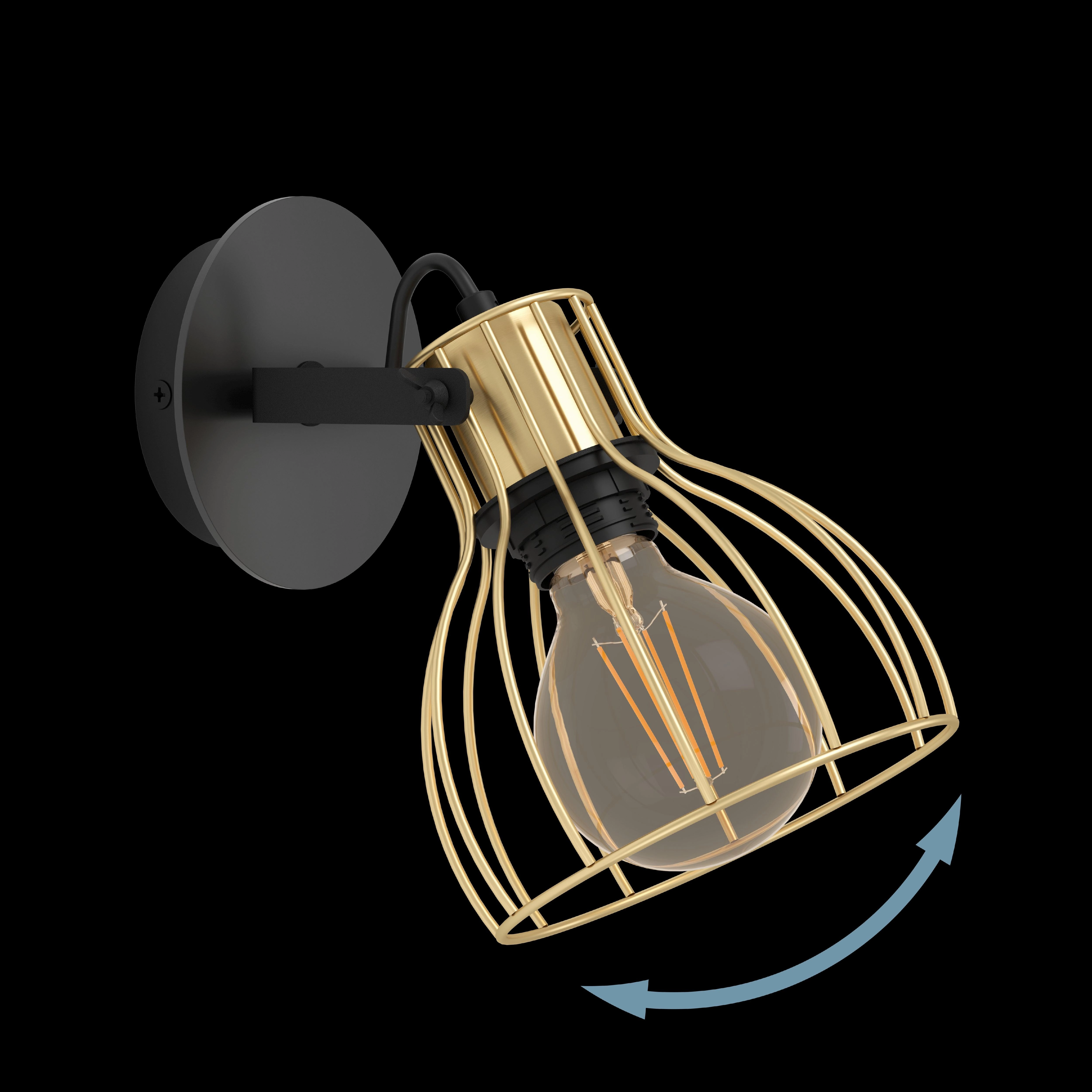 Eglo Sambatello Brass Wire & Slack Wall Spotlight
