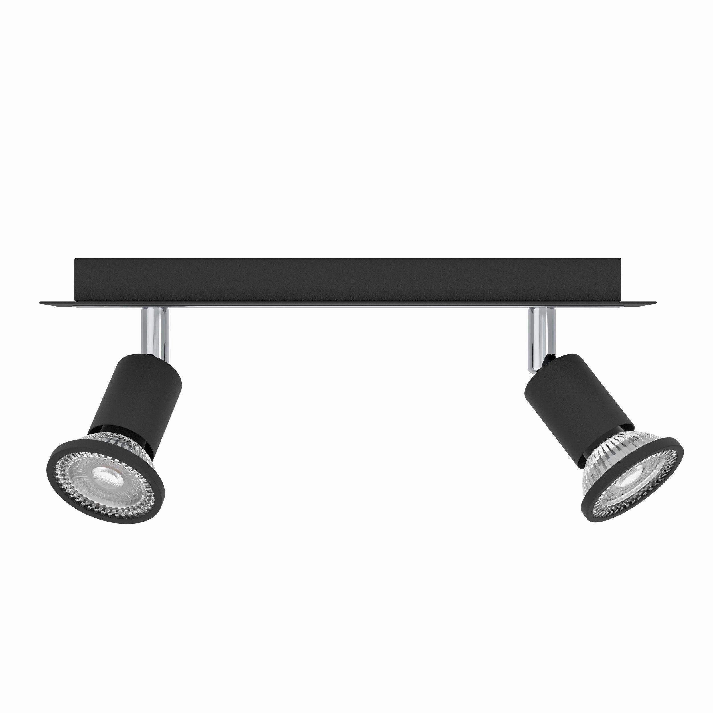 Eglo Sarria Black & Chrome 2 Light Bar Spotlight