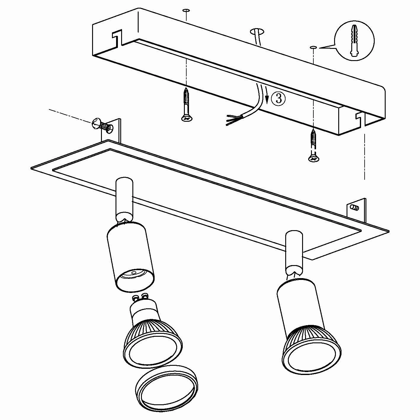 Eglo Sarria Black & Chrome 2 Light Bar Spotlight
