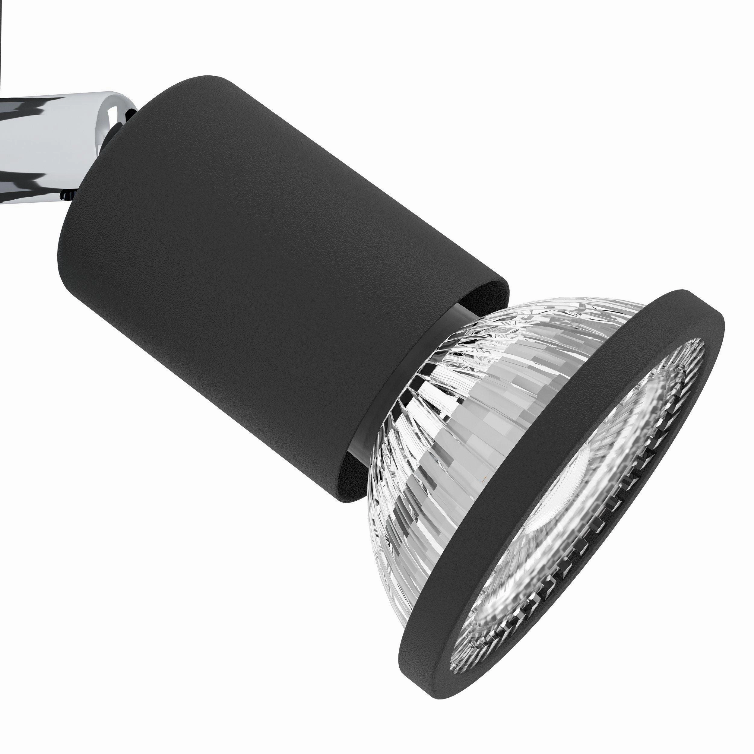 Eglo Sarria Black & Chrome Wall Spotlight