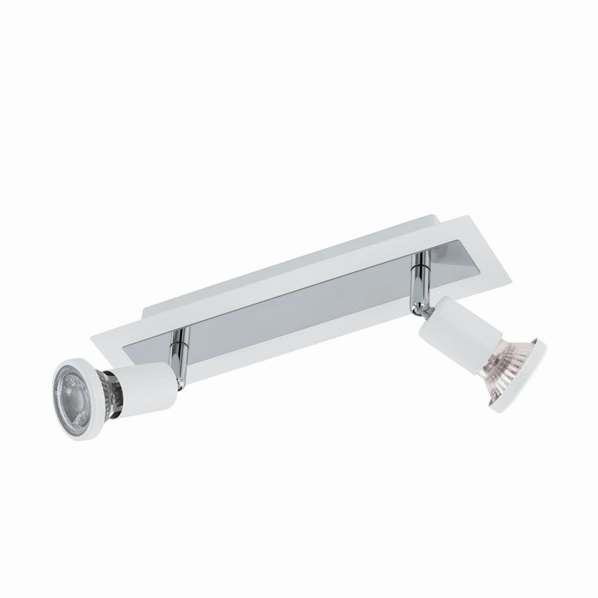 Eglo Sarria White & Chrome 2 Light Bar Spotlight