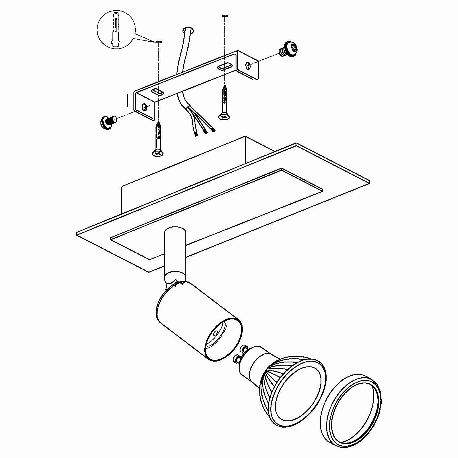 Eglo Sarria White & Chrome Wall Spotlight