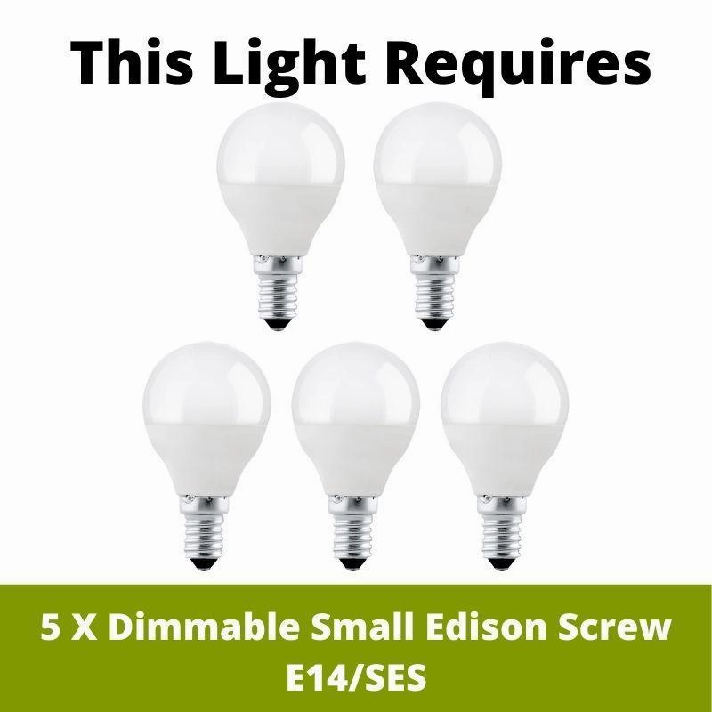 Eglo Savoy 6 Light Bronze and White Glass Ceiling Pendant