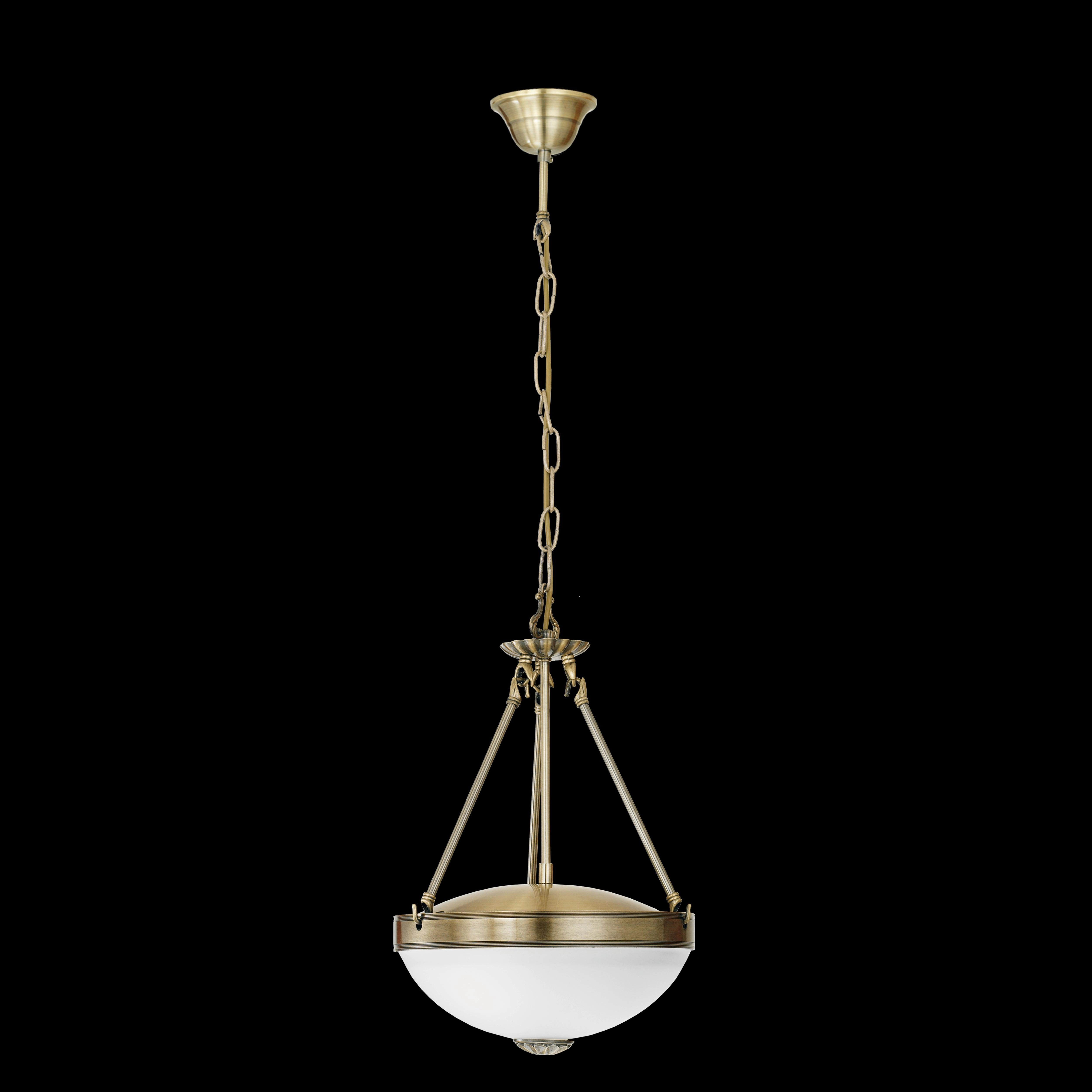 Eglo Savoy Bronze and White Glass Ceiling Pendant