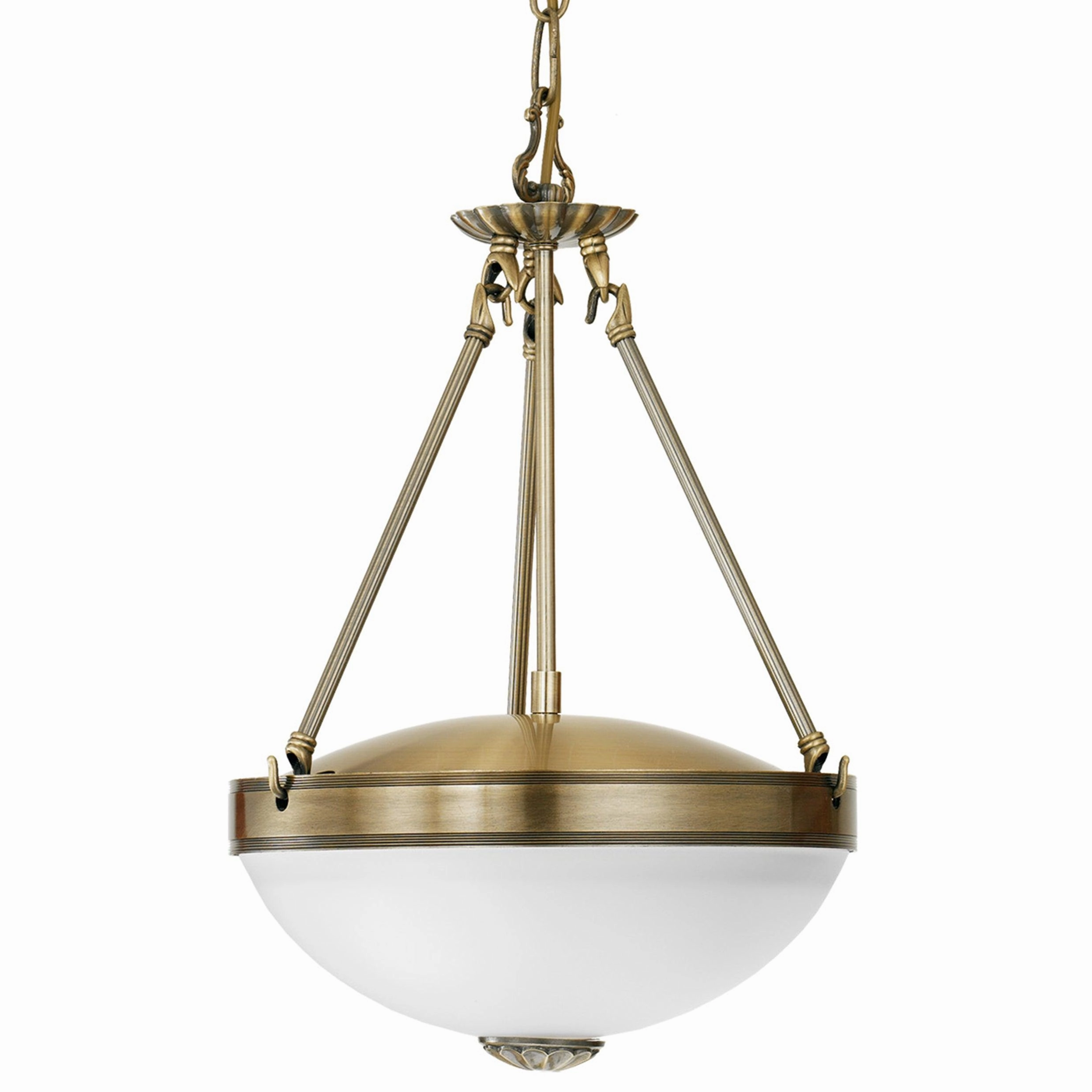 Eglo Savoy Bronze and White Glass Ceiling Pendant