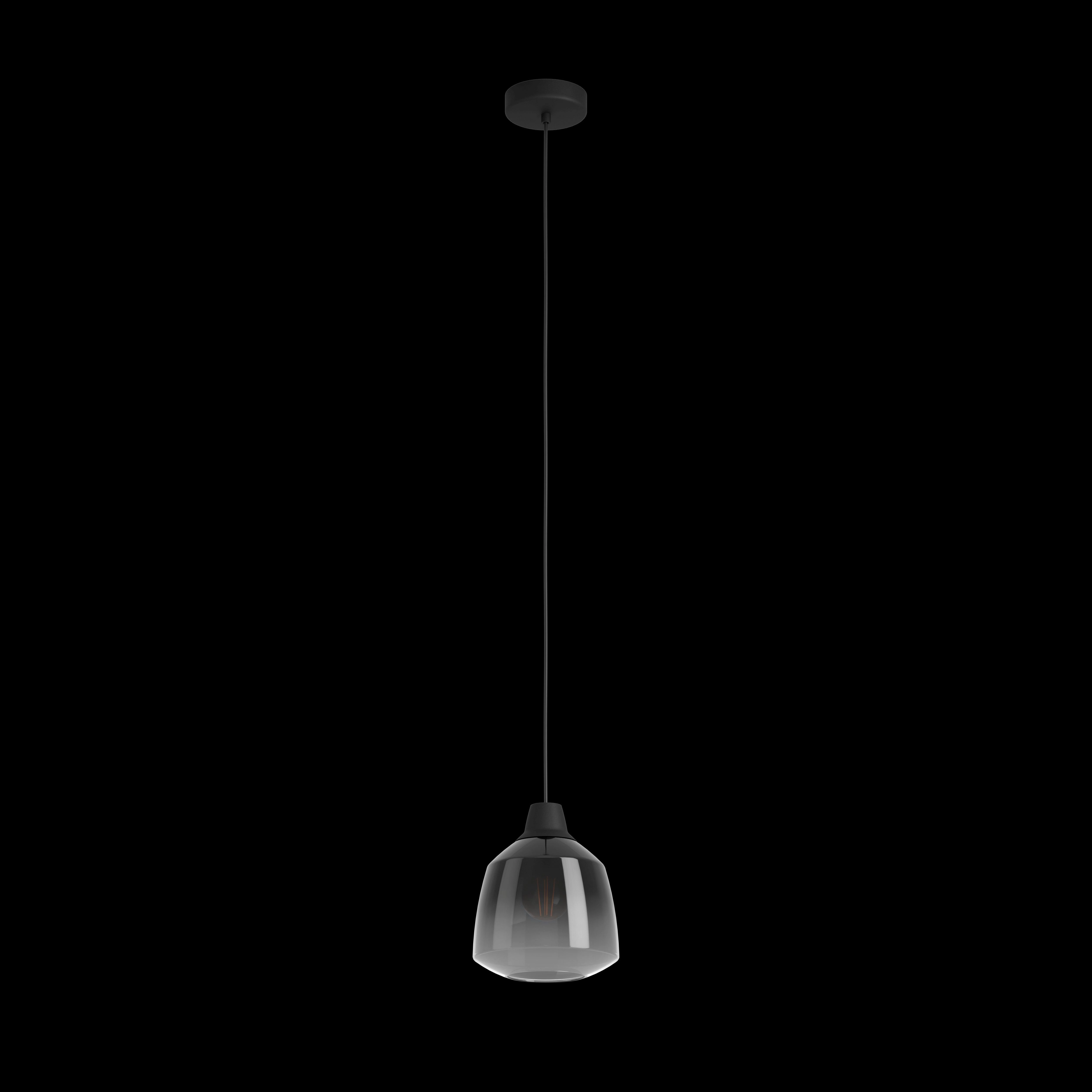 Eglo Sedbergh Black & Grey Glass Ceiling Pendant