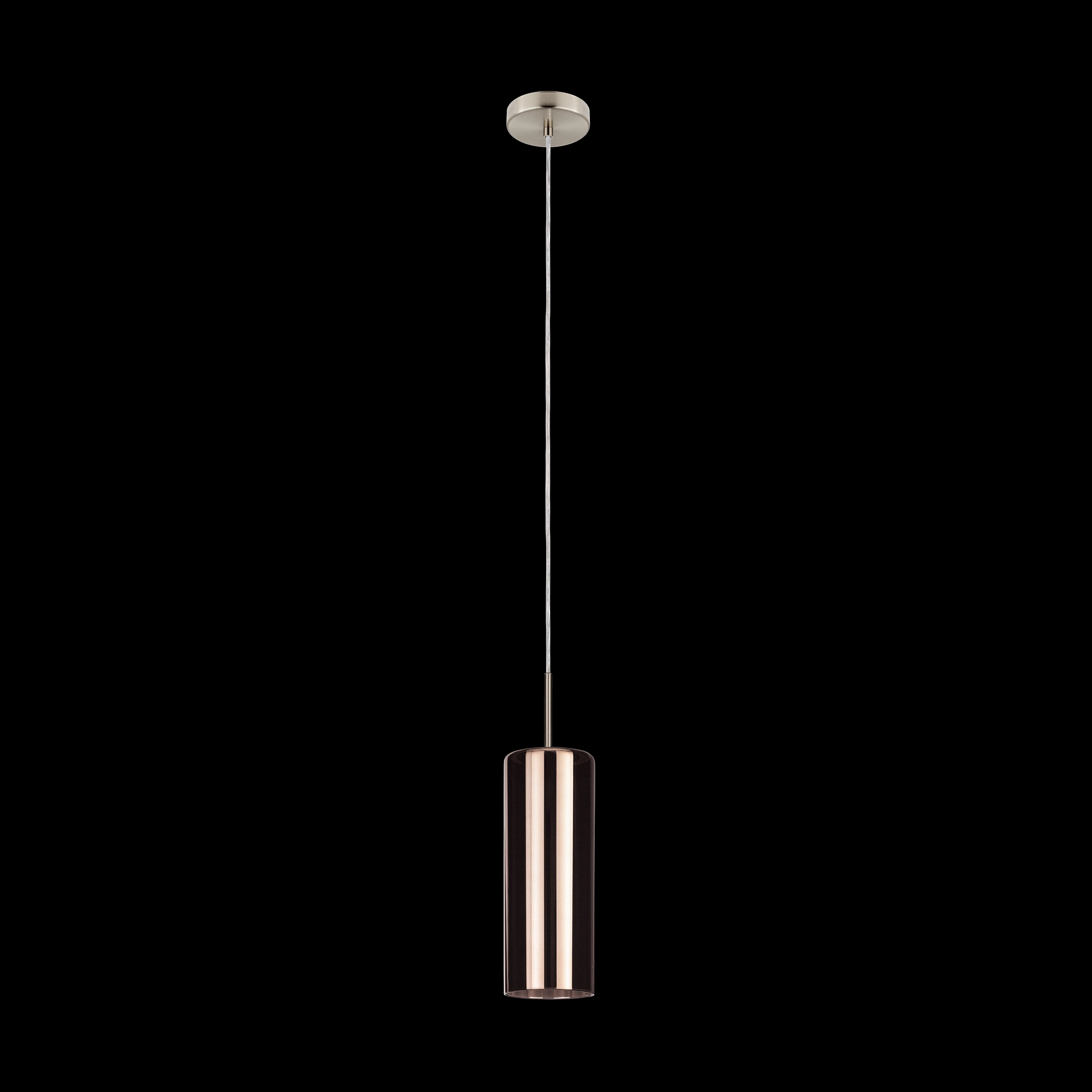 Eglo Selvino Cylindrical Copper Coated Glass Ceiling Pendant - 10cm sleek LED ceiling lamp