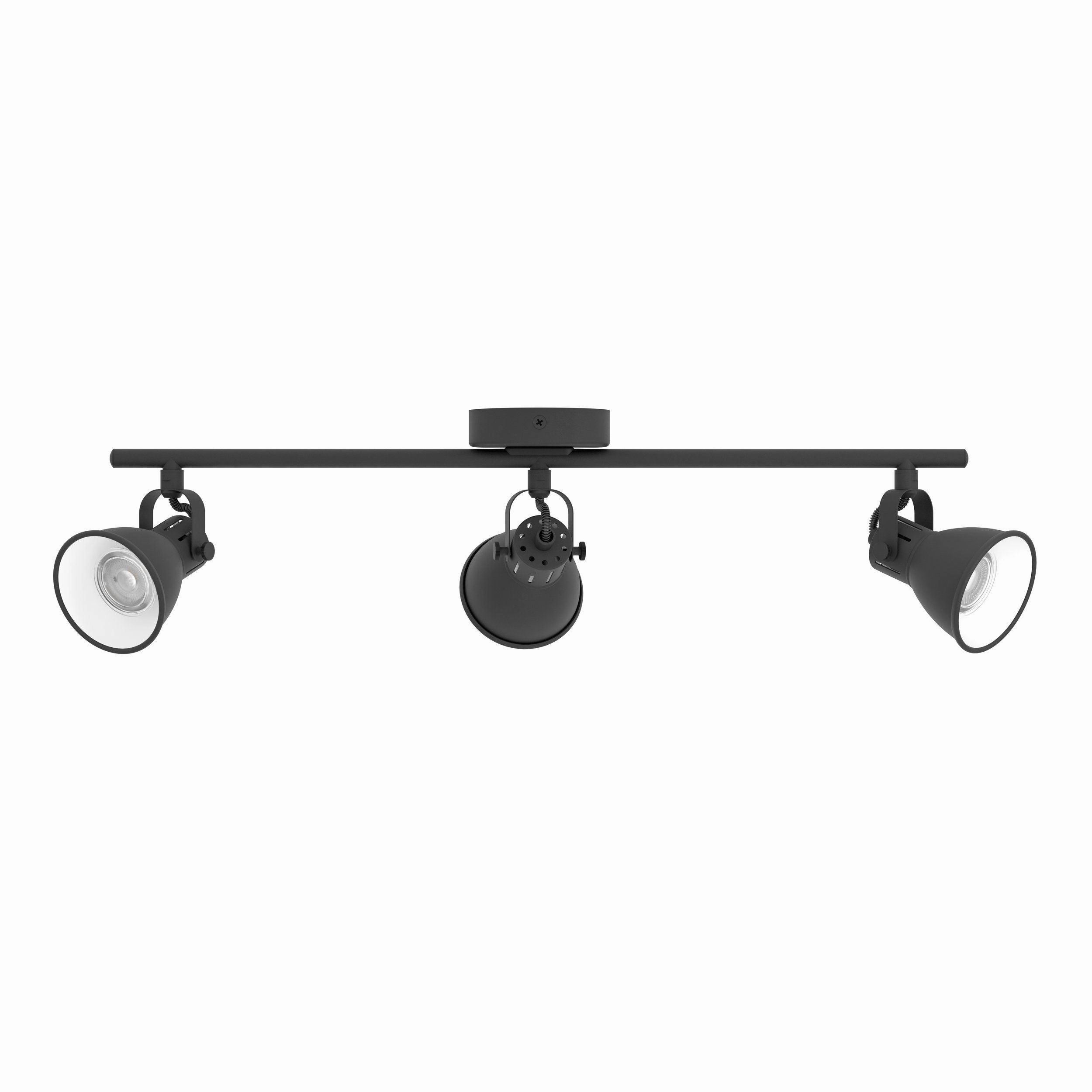 Eglo Seras 2 Black 3 Light Bar Spotlight