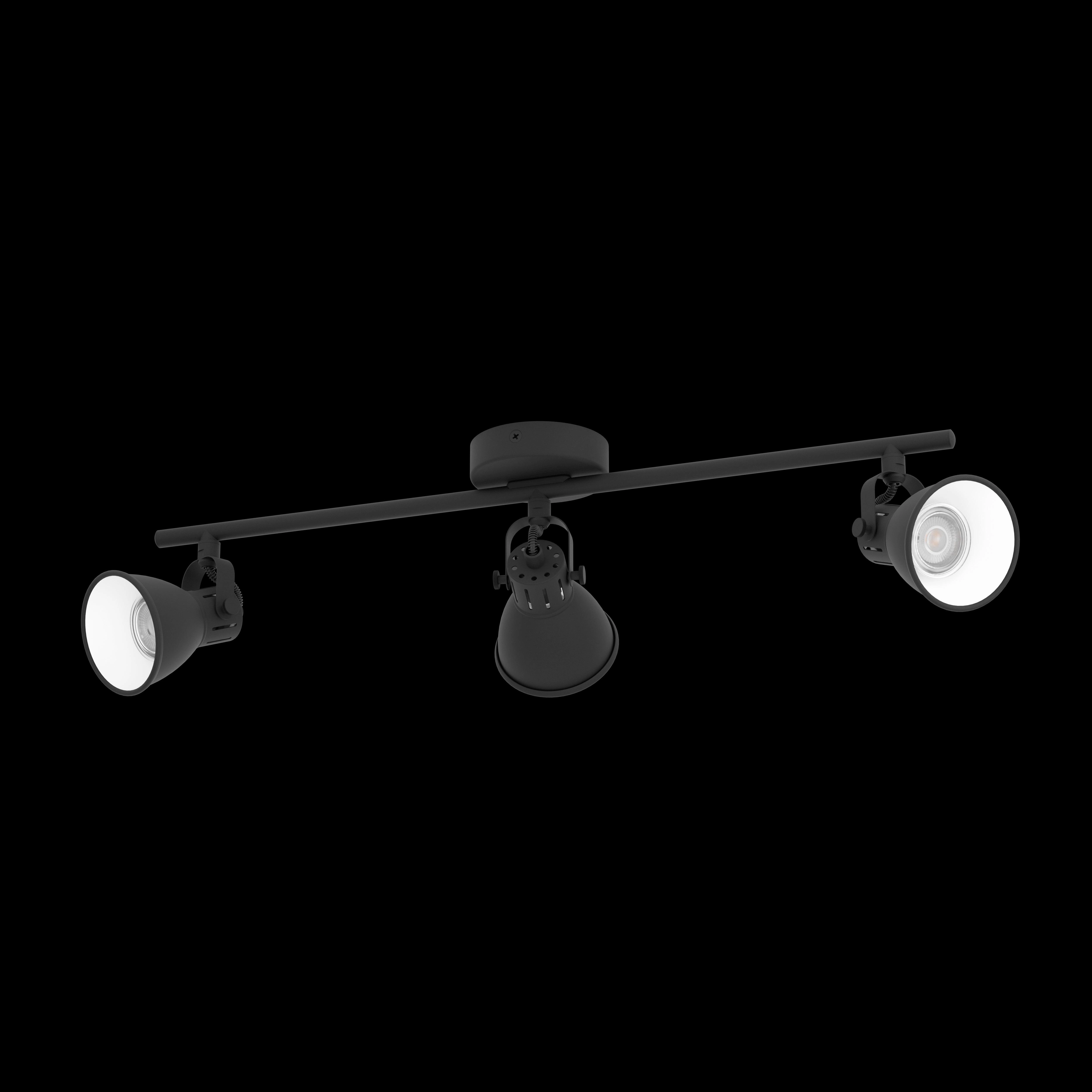 Eglo Seras 2 Black 3 Light Bar Spotlight