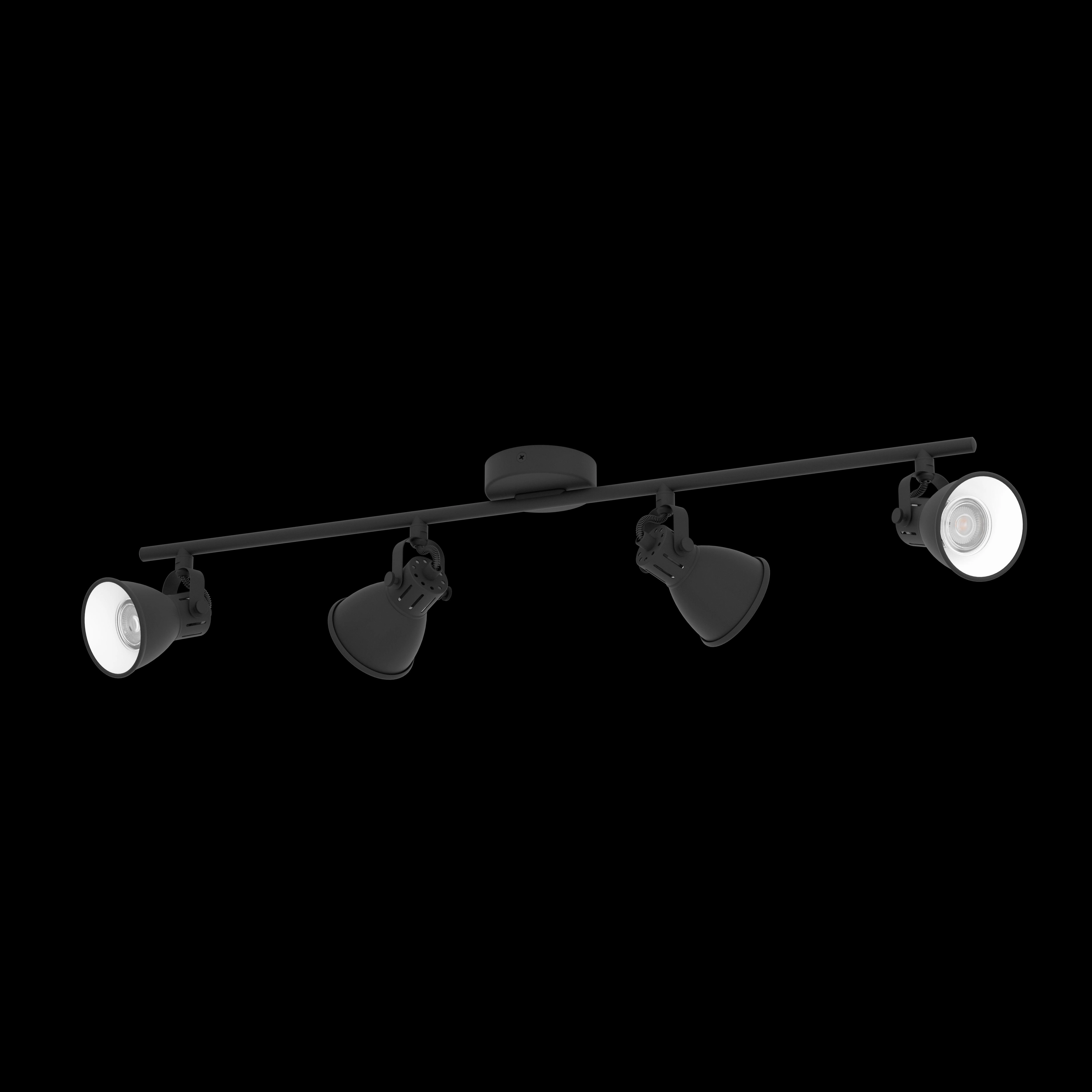 Eglo Seras 2 Black 4 Light Bar Spotlight