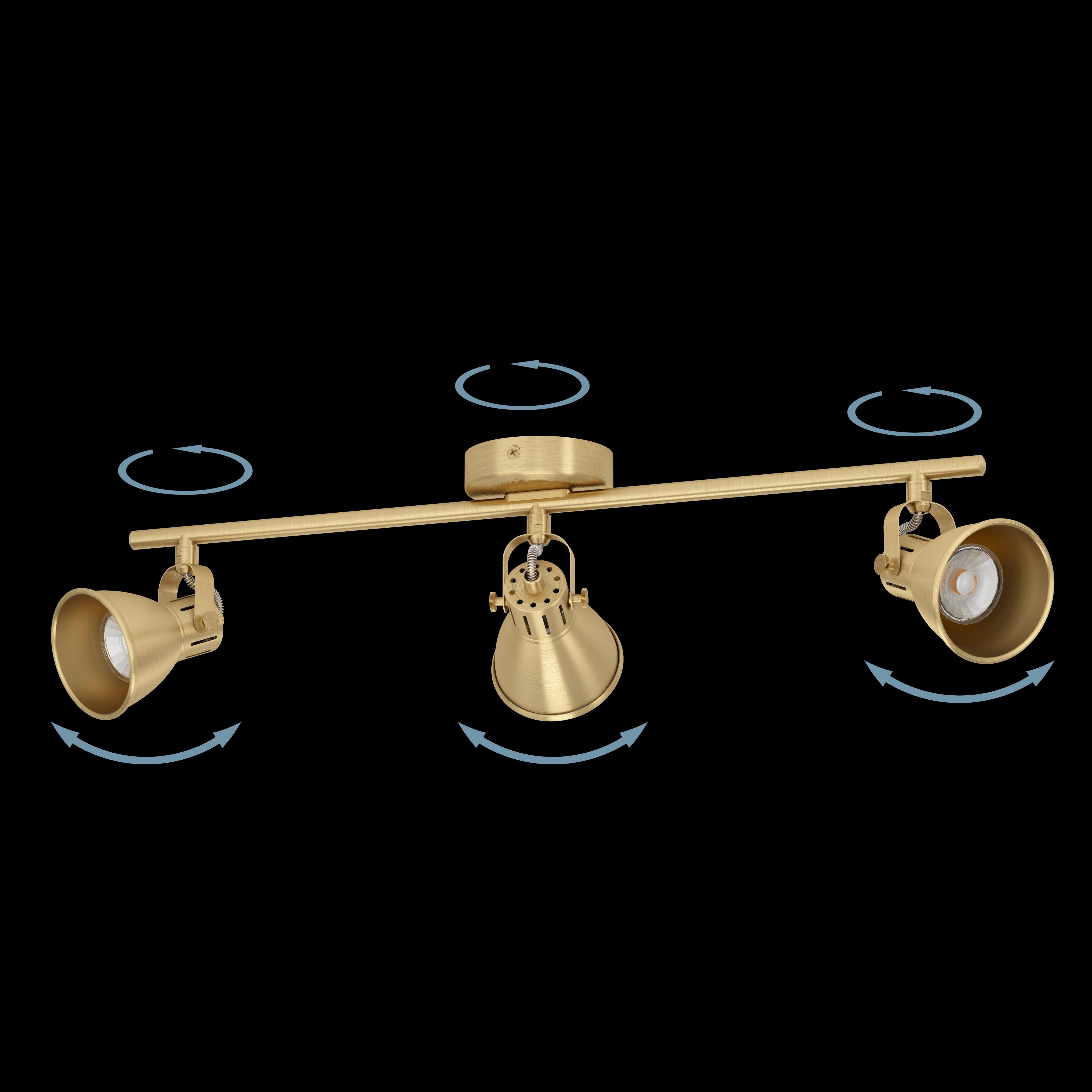 Eglo Seras Brass 3 Light Bar Spotlight