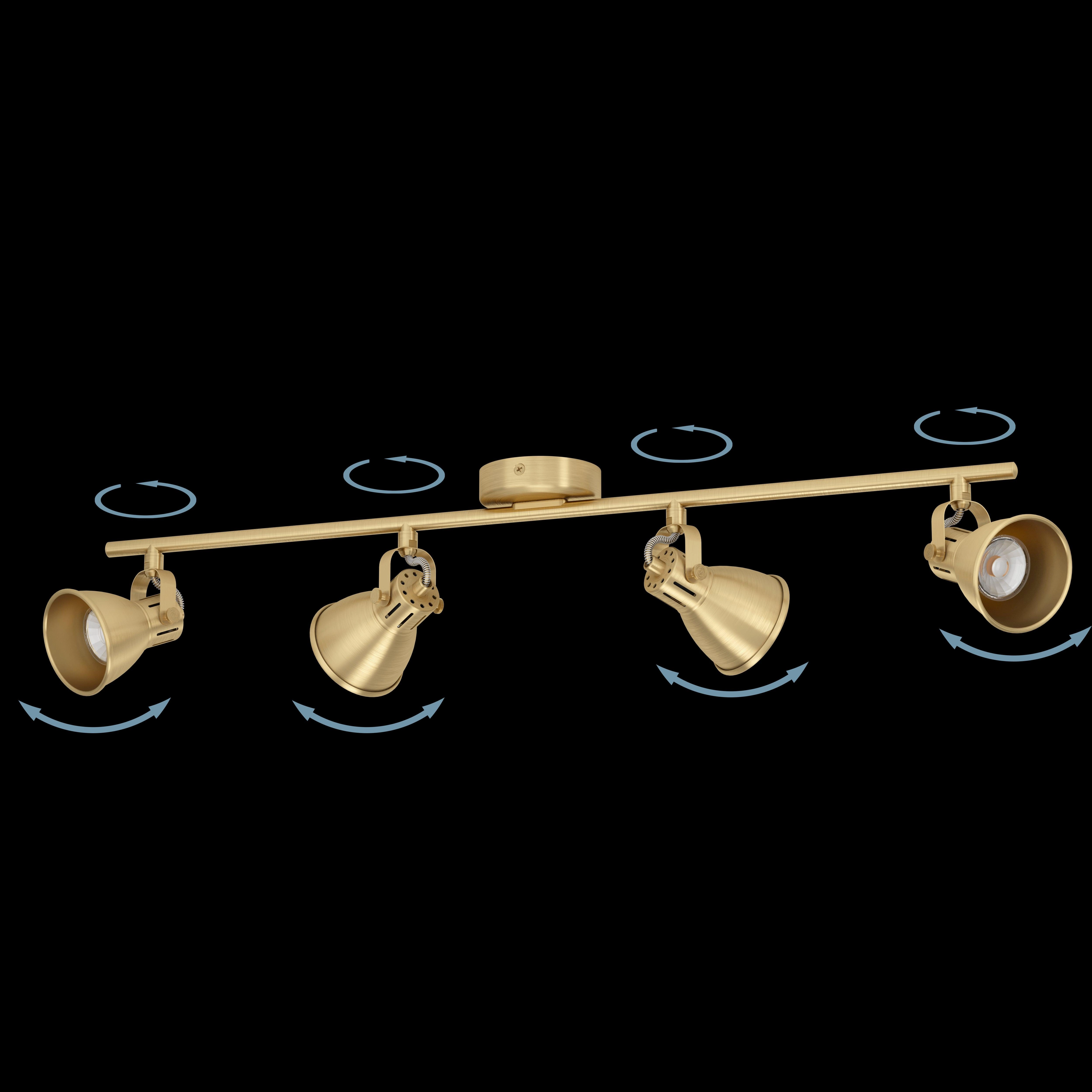 Eglo Seras Brass 4 Light Bar Spotlight