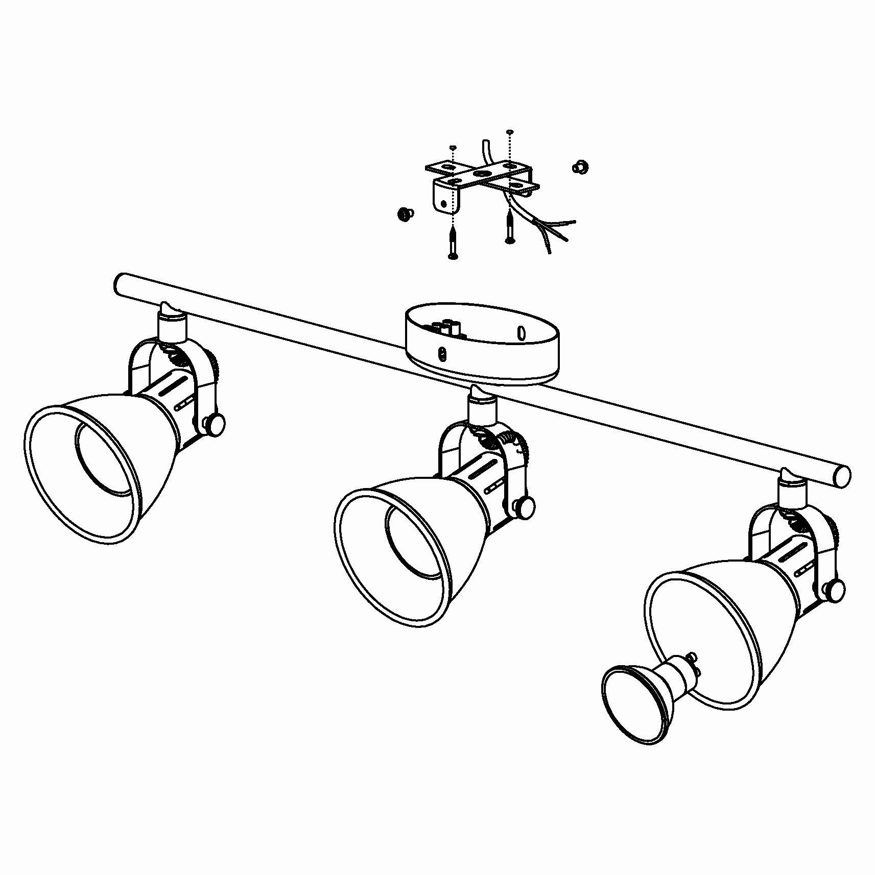 Eglo Seras Nickel 3 Light Bar Spotlight