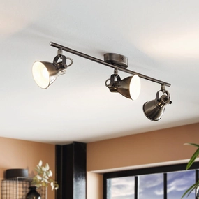 Eglo Seras Nickel 3 Light Bar Spotlight tall arc lamp for living room