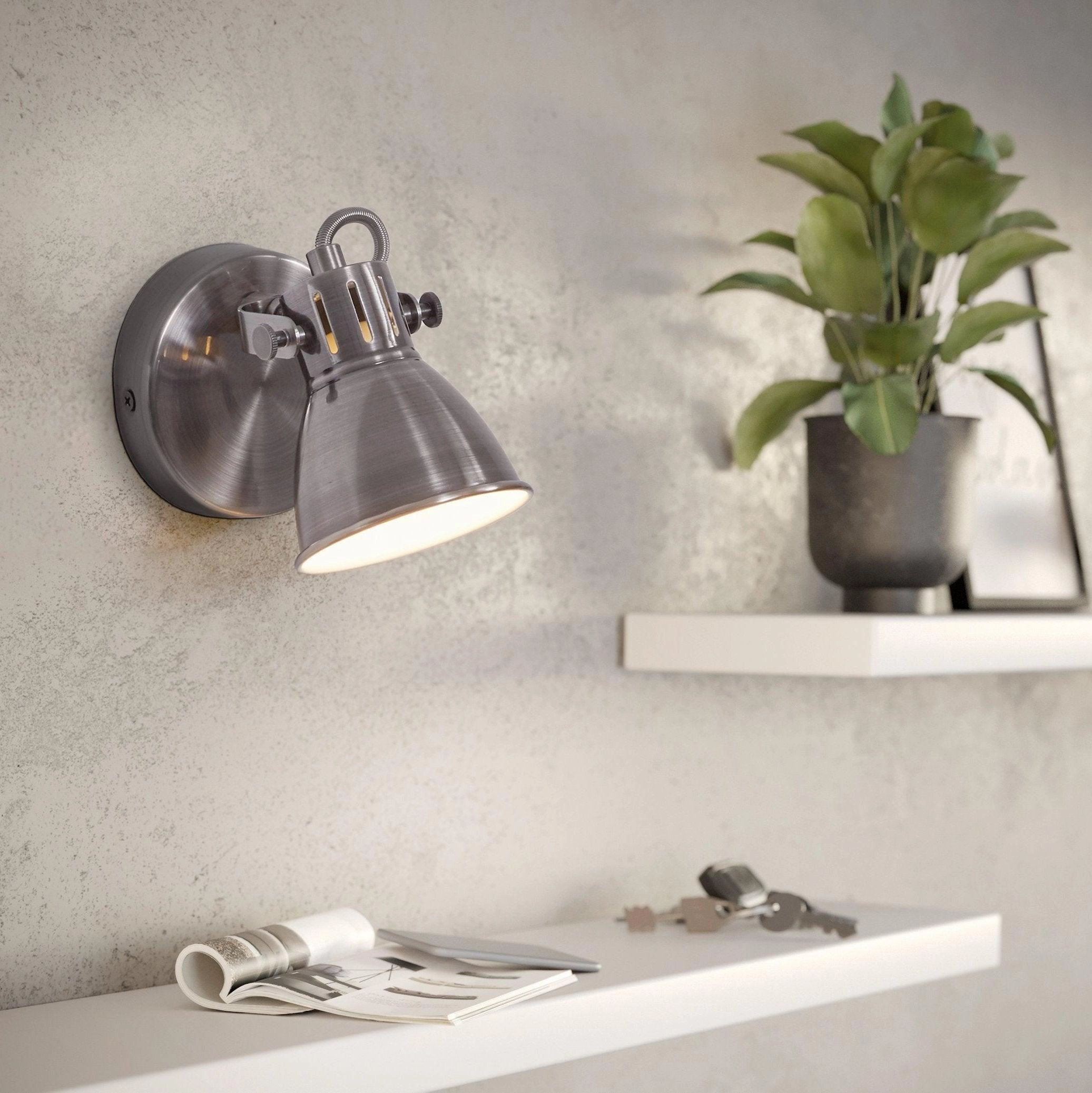 Eglo Seras Nickel Wall Spotlight