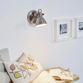 Eglo Seras Nickel Wall Spotlight tall arc lamp for living room