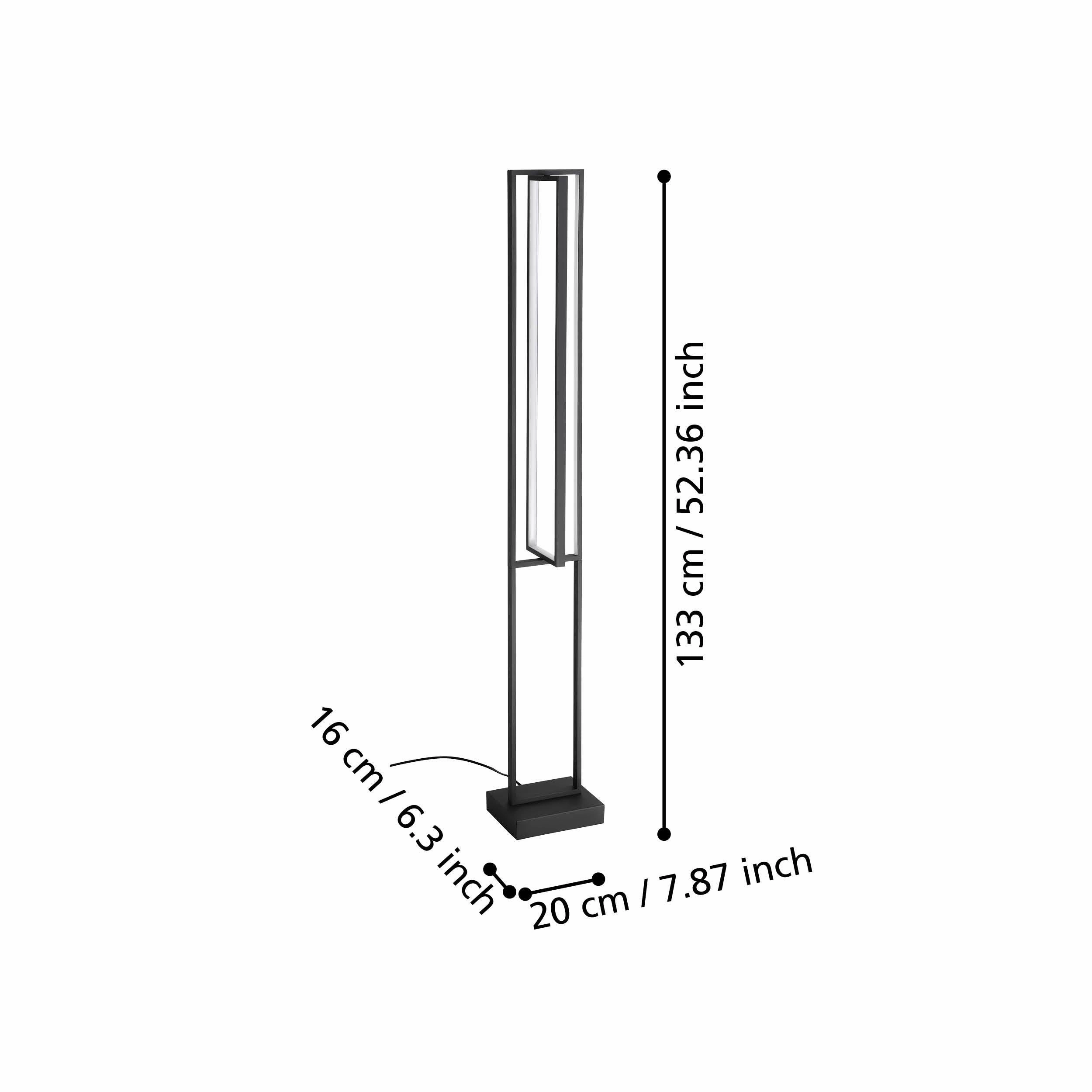 Eglo Siberia Modern Black Framed LED Floor Lamp
