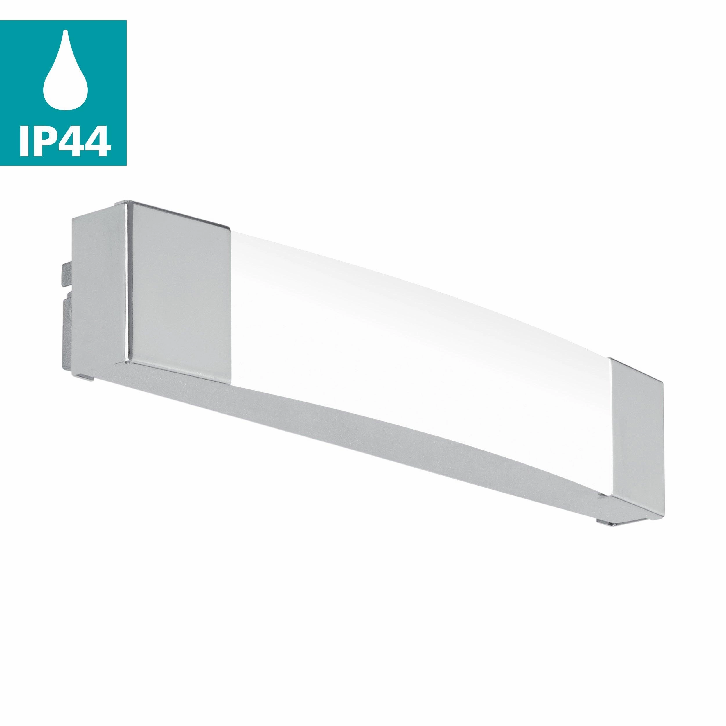 Eglo Siderno IP44 Chrome LED Bathroom Wall / Mirror Light - 35cm