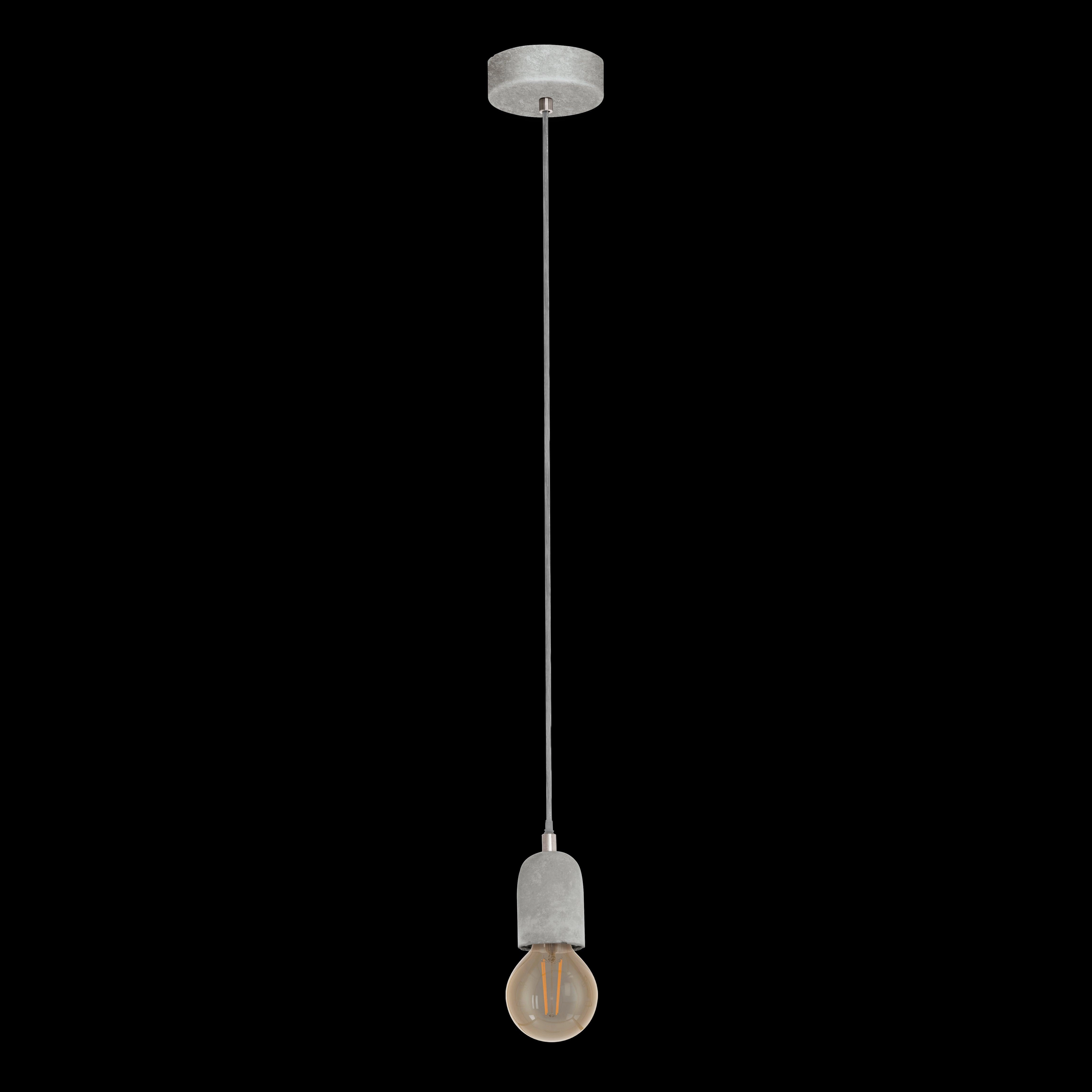 Eglo Silvares Concrete Holder & Clear Cable Ceiling Pendant
