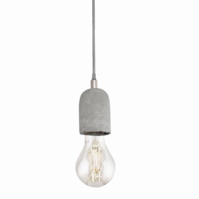 Eglo Silvares Concrete Holder & Clear Cable Ceiling Pendant sleek LED ceiling lamp