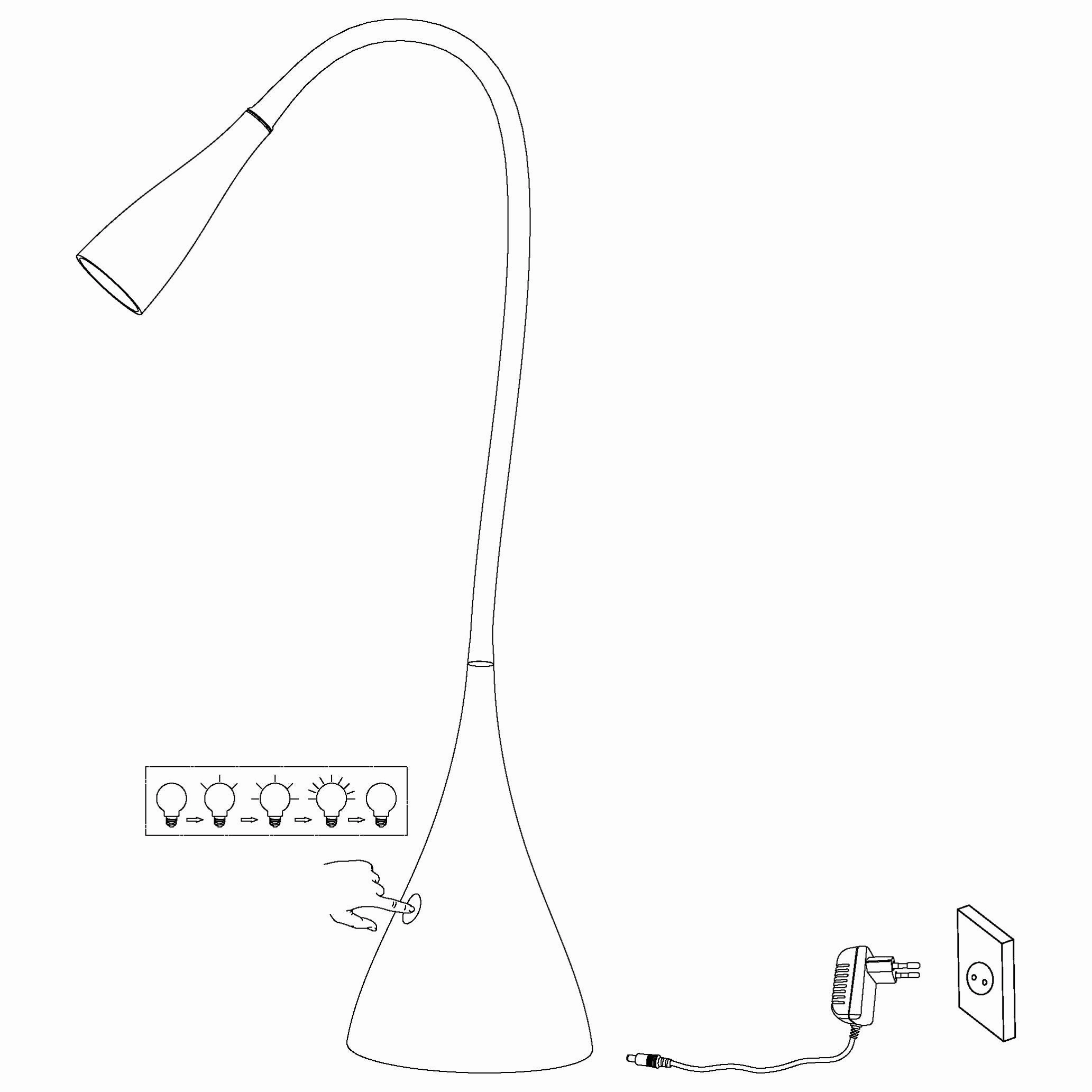 Eglo Snapora Black LED Touch Desk Lamp