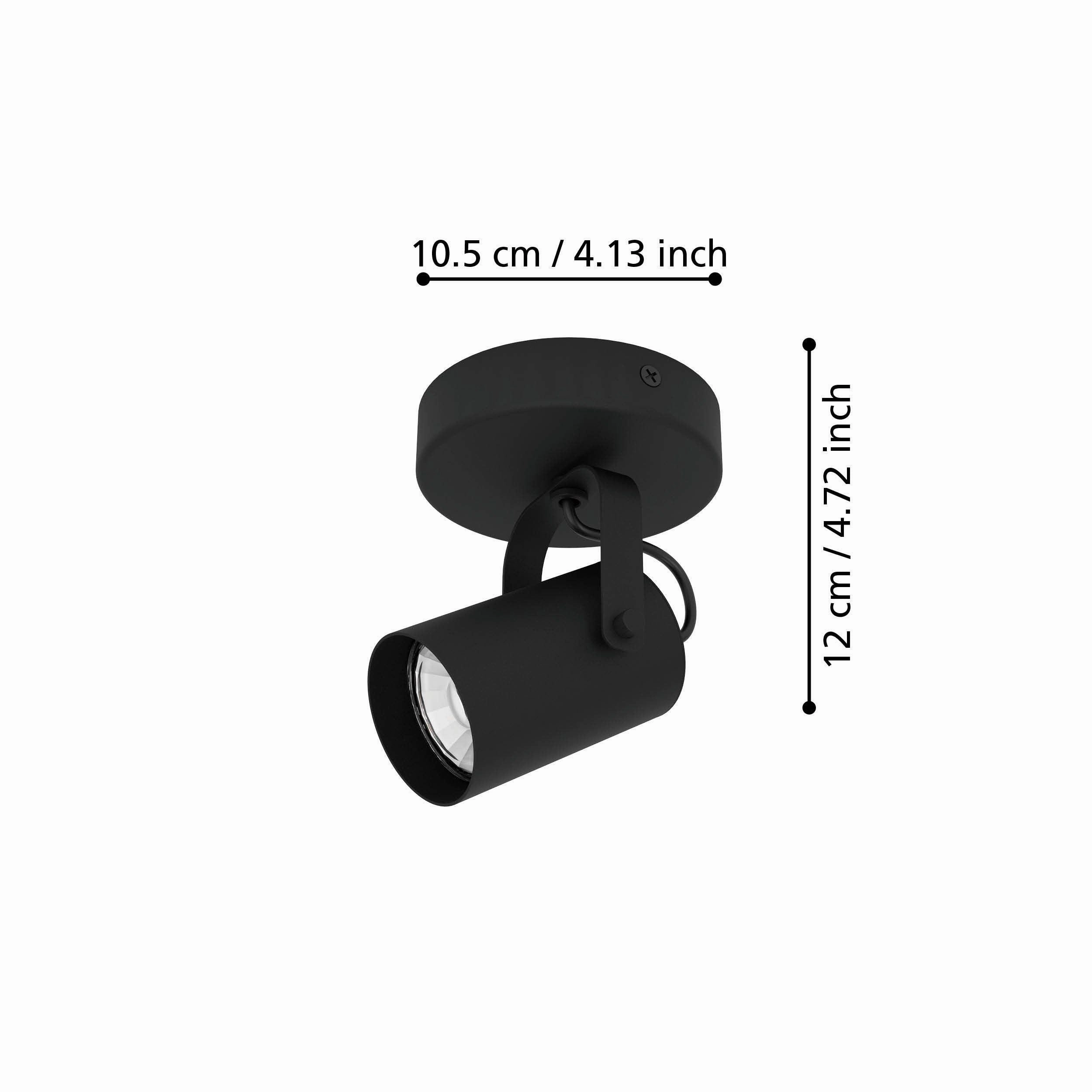 Eglo Sorego Black Wall Spotlight