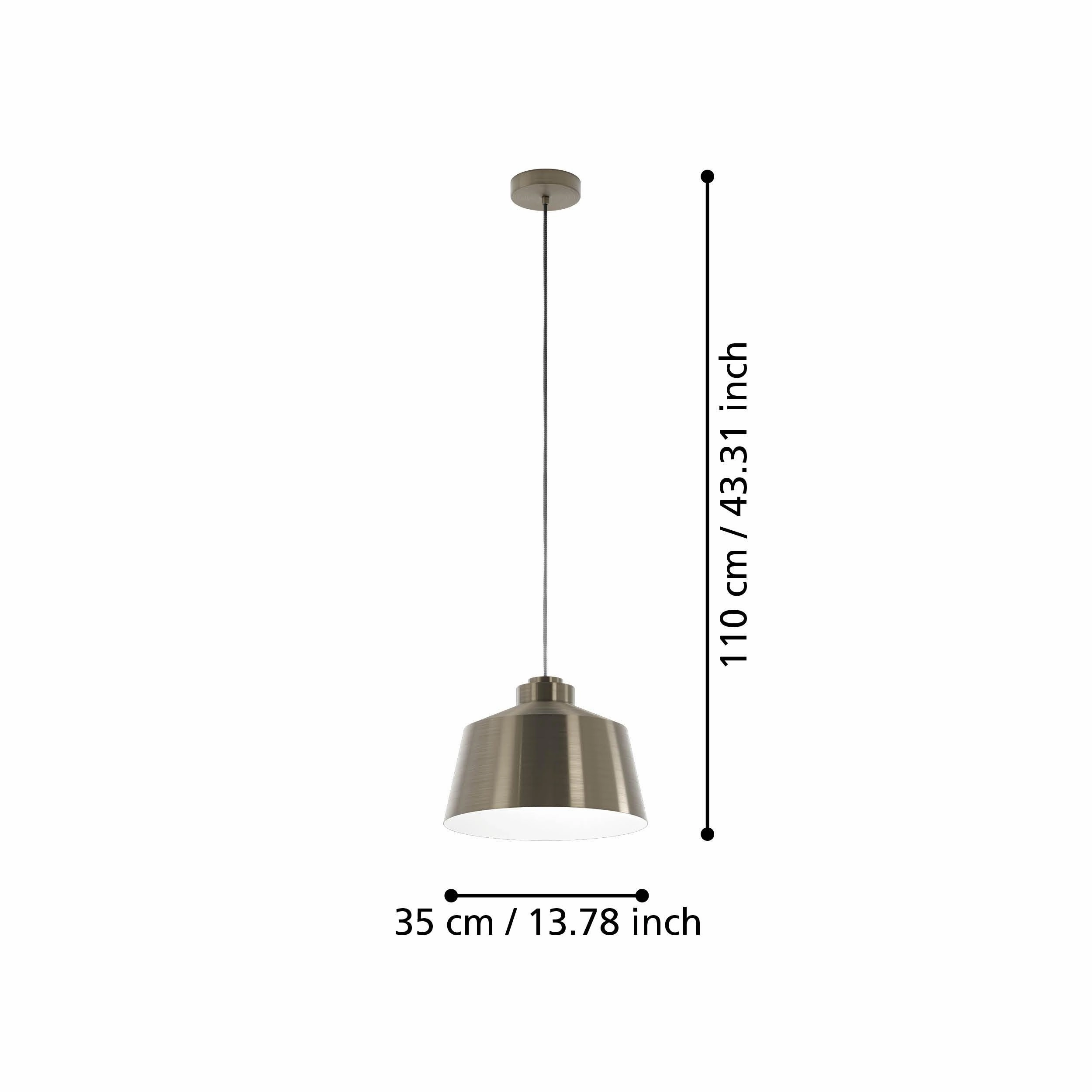 Eglo Southery Bronzed Metal Lampshade Ceiling Pendant