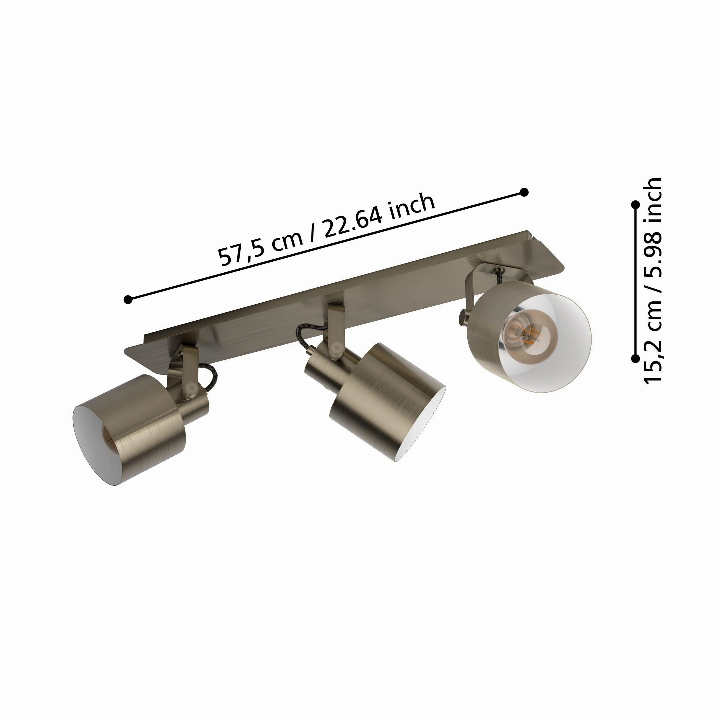Eglo Southery Gold 3 Light Bar Spotlight