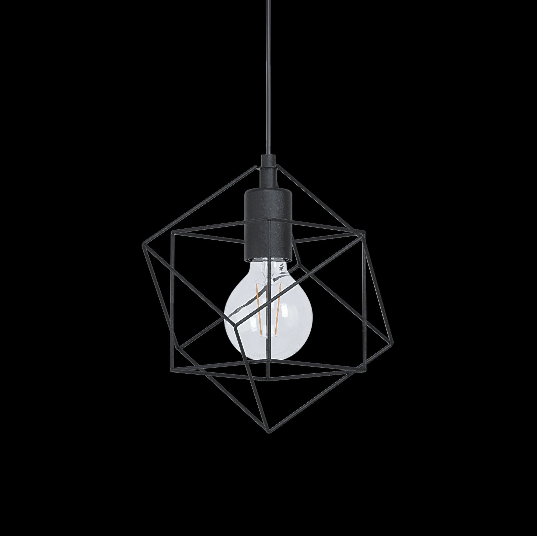 Eglo Straiton Three Square Black Wire Framed 3 Light #Pendant