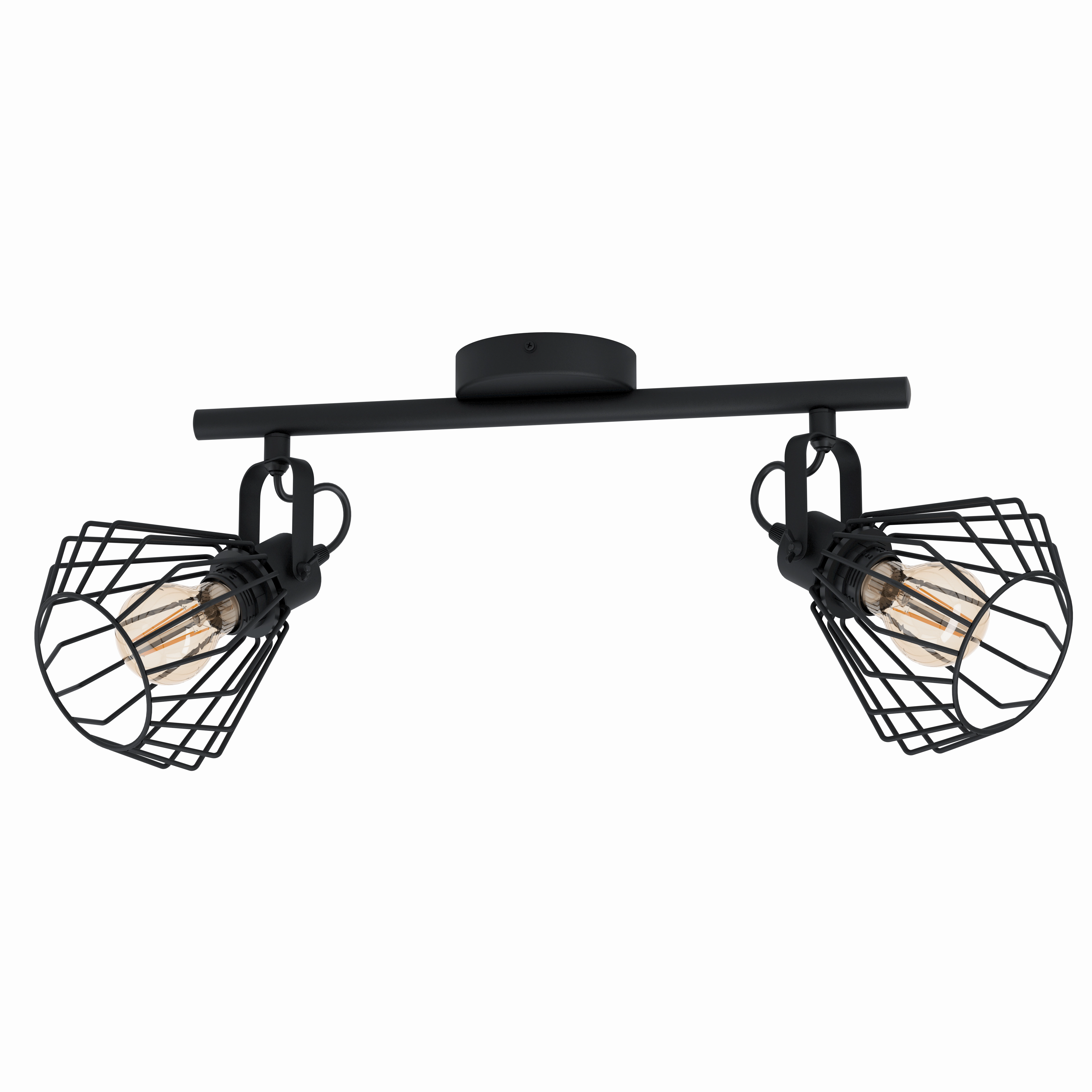 Eglo Tabillano Black Wire 2 Light Bar Spotlight tall arc lamp for living room