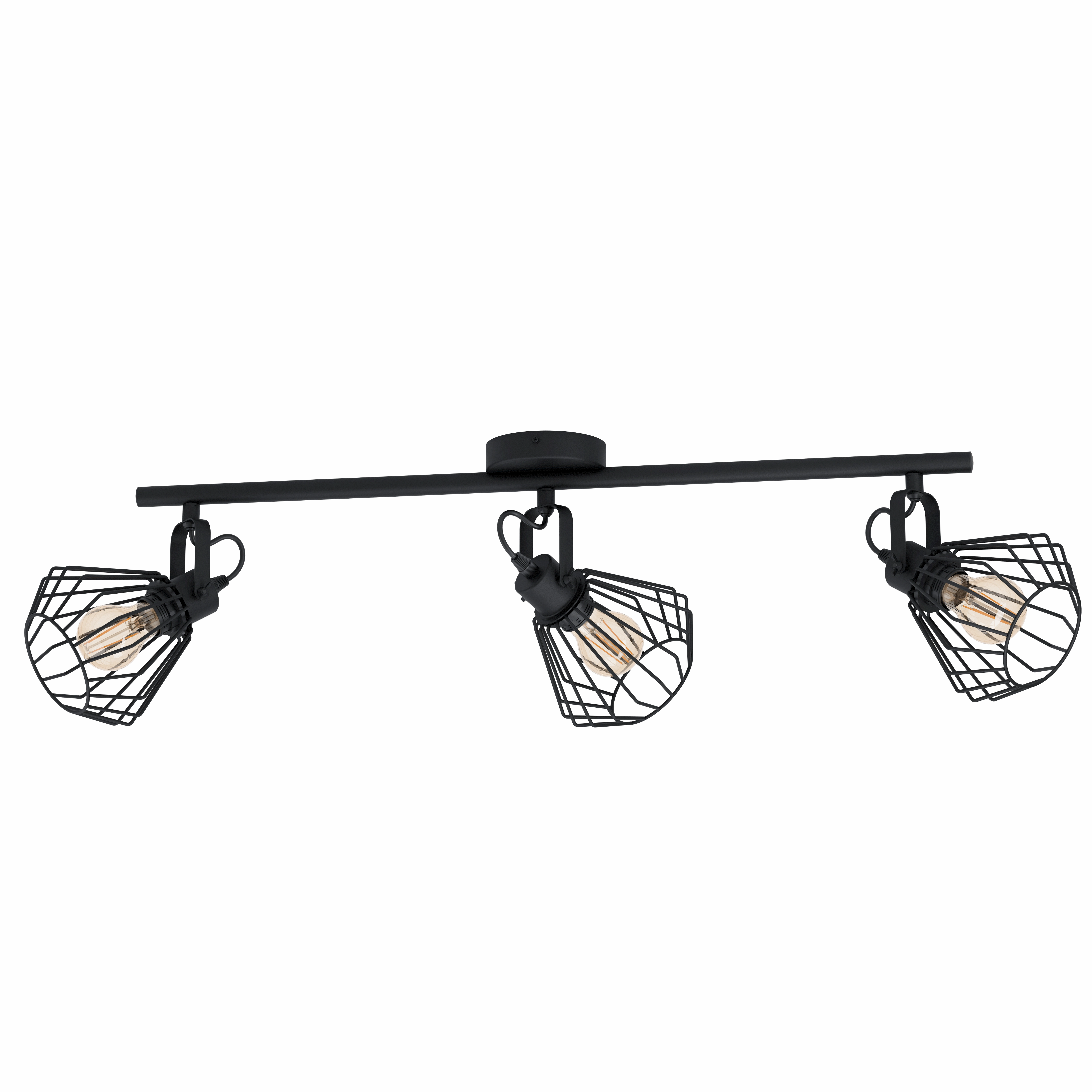 Eglo Tabillano Black Wire 3 Light Bar Spotlight tall arc lamp for living room