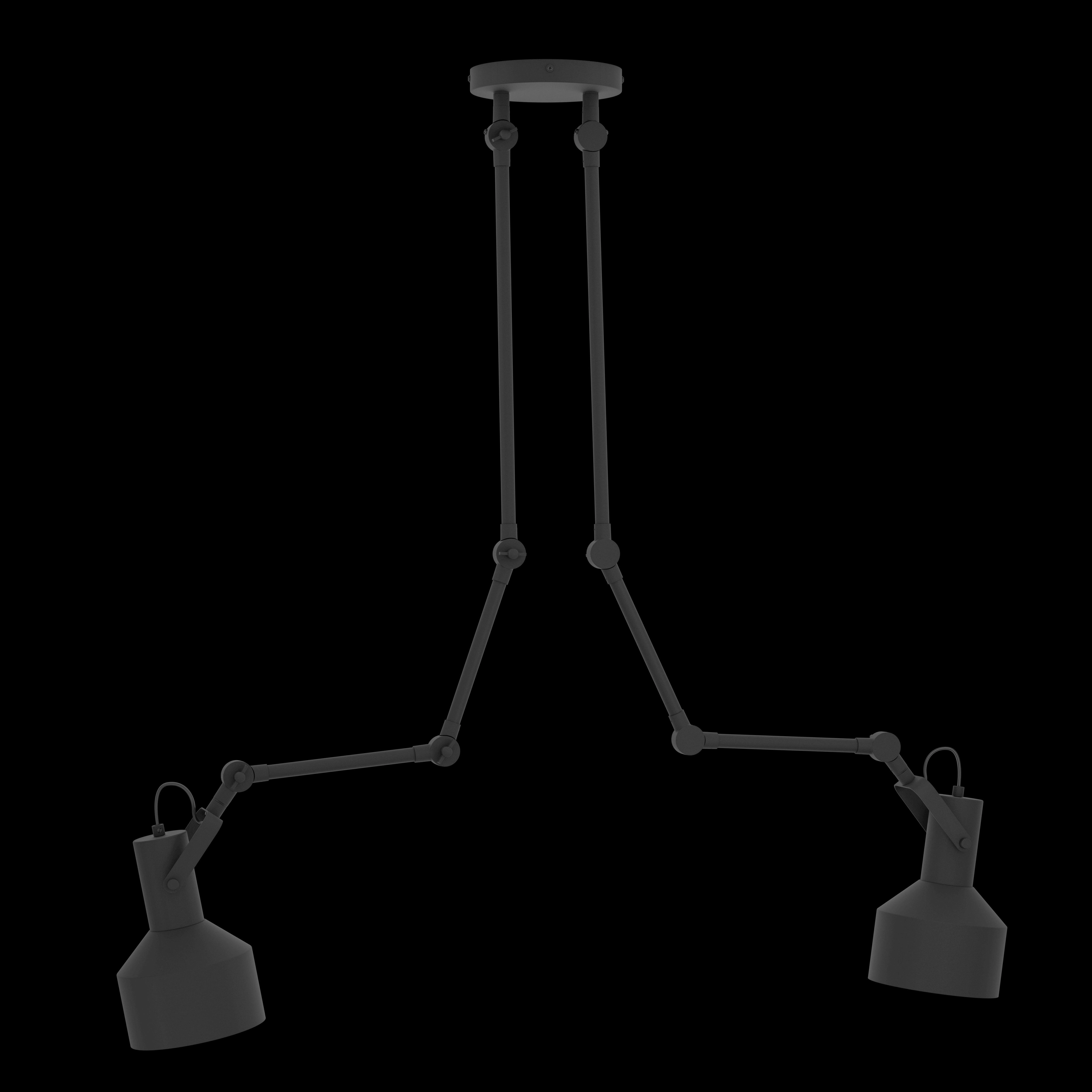 Eglo Takeley Adjustable 2 Light Black Metal Spotlight
