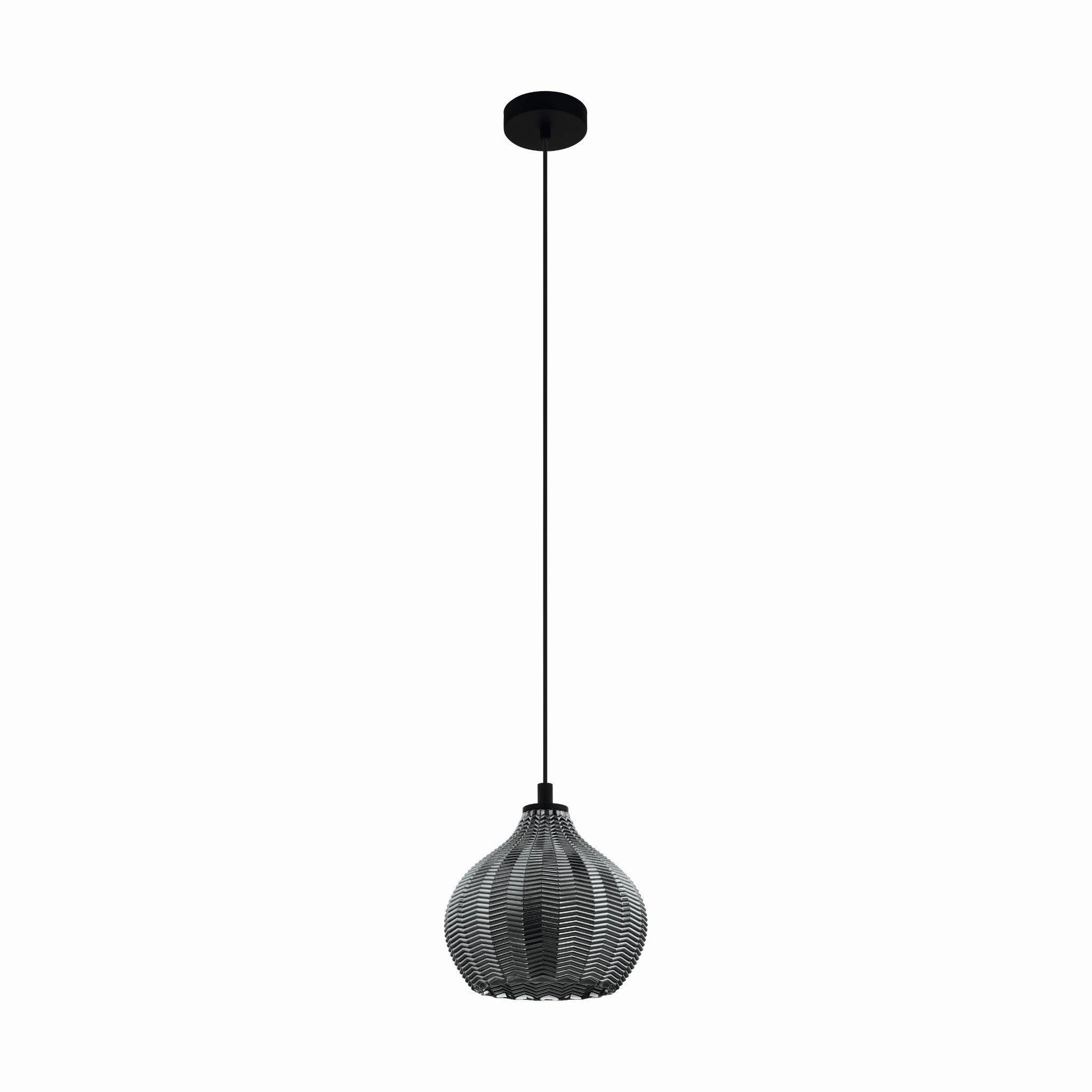 Eglo Tamallat Silver & Glass Ceiling Pendant Light