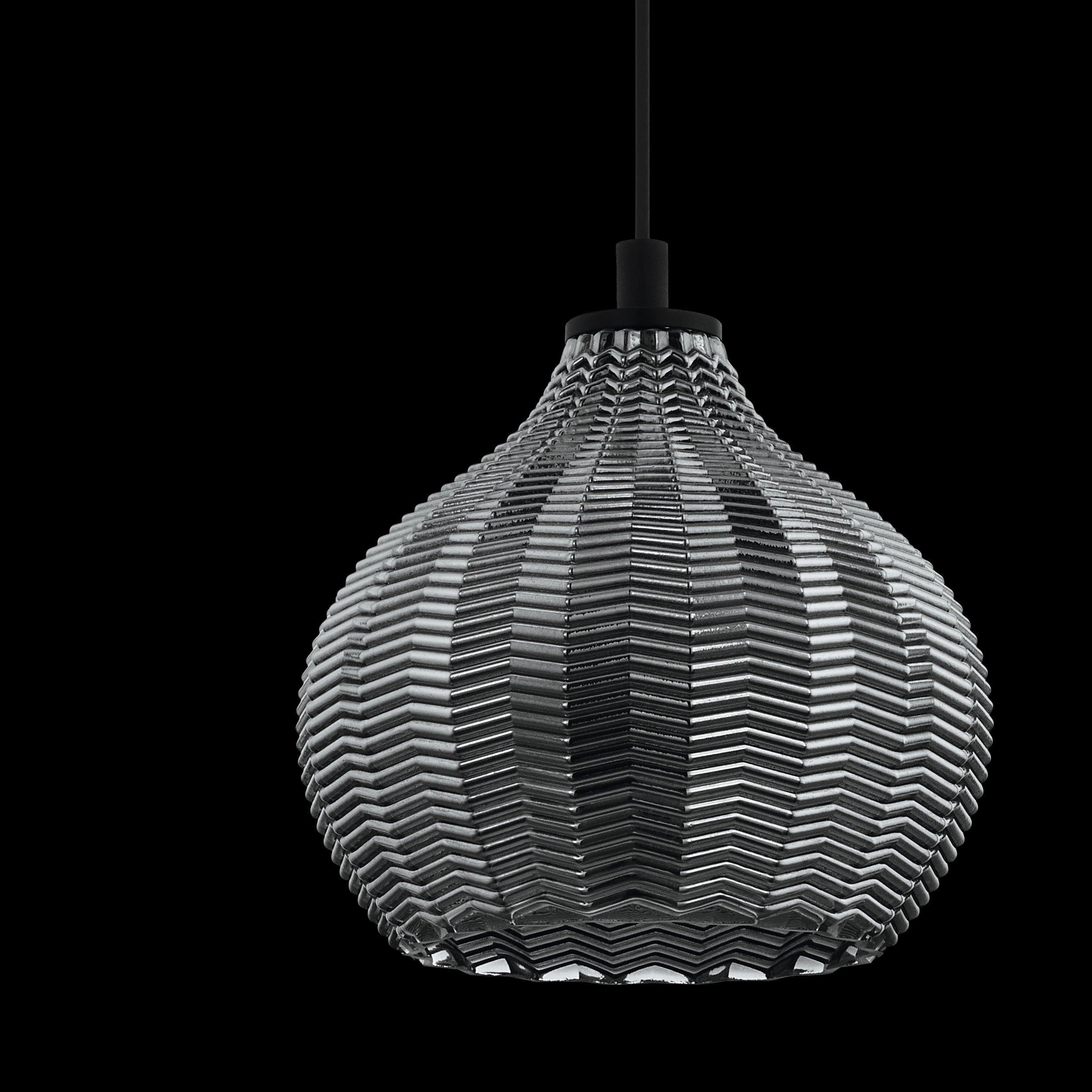 Eglo Tamallat Silver & Glass Ceiling Pendant Light