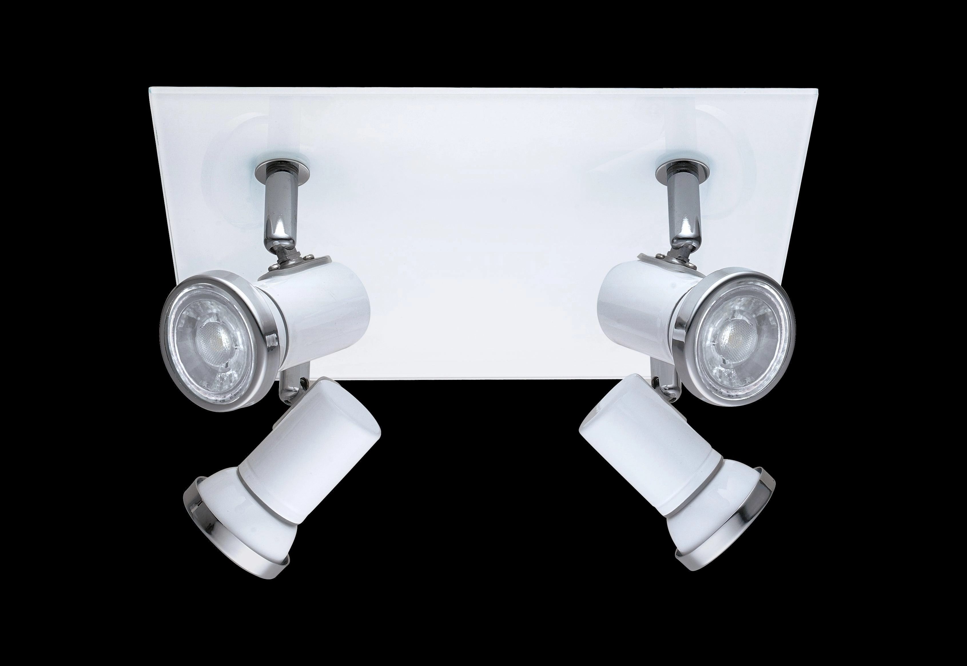 Eglo Tamara 1 White & Chrome 4 Light Bathroom Spotlight Plate