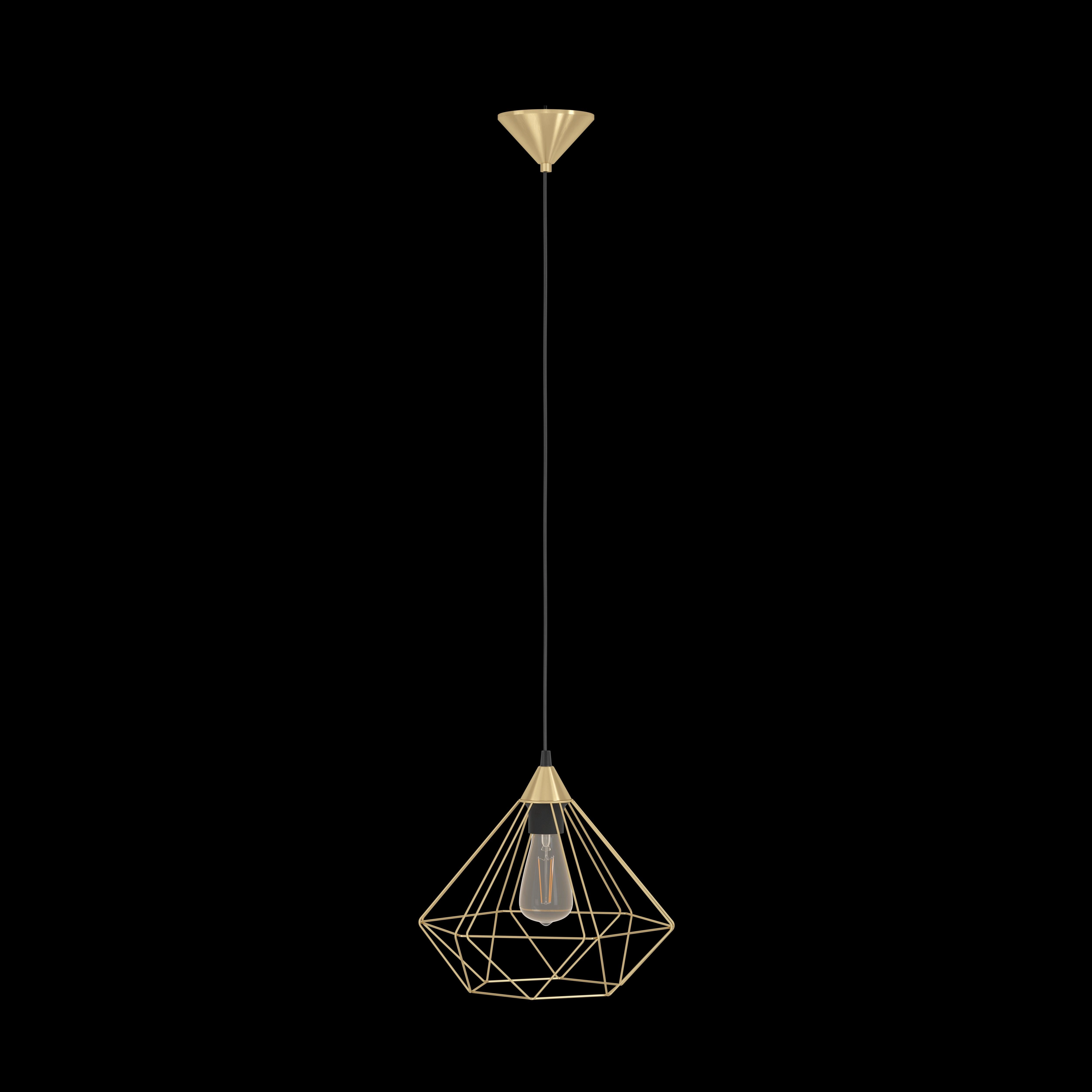 Eglo Tarbes Brass Wire Diamond Shaped Ceiling Pendant