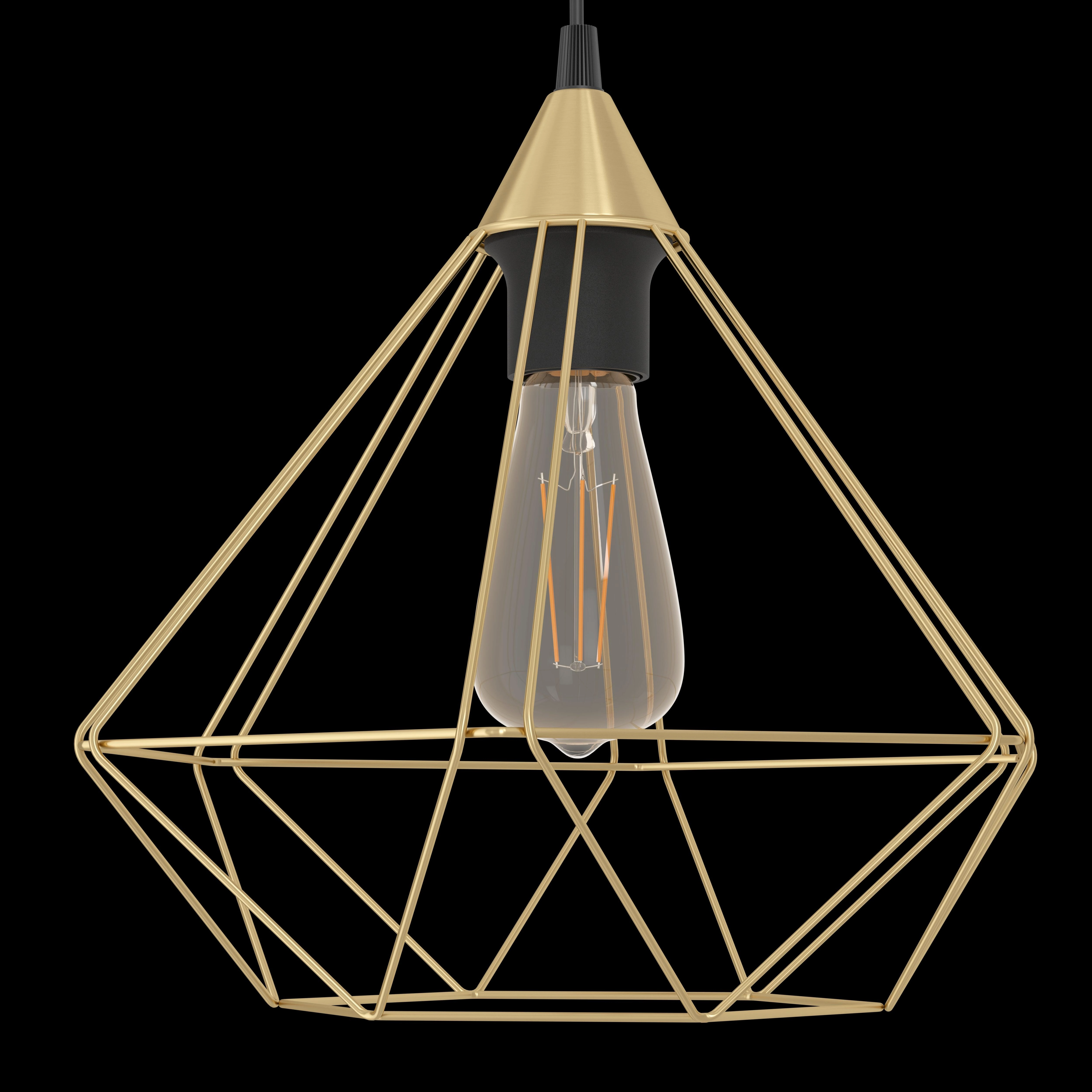 Eglo Tarbes Brass Wire Diamond Shaped Ceiling Pendant