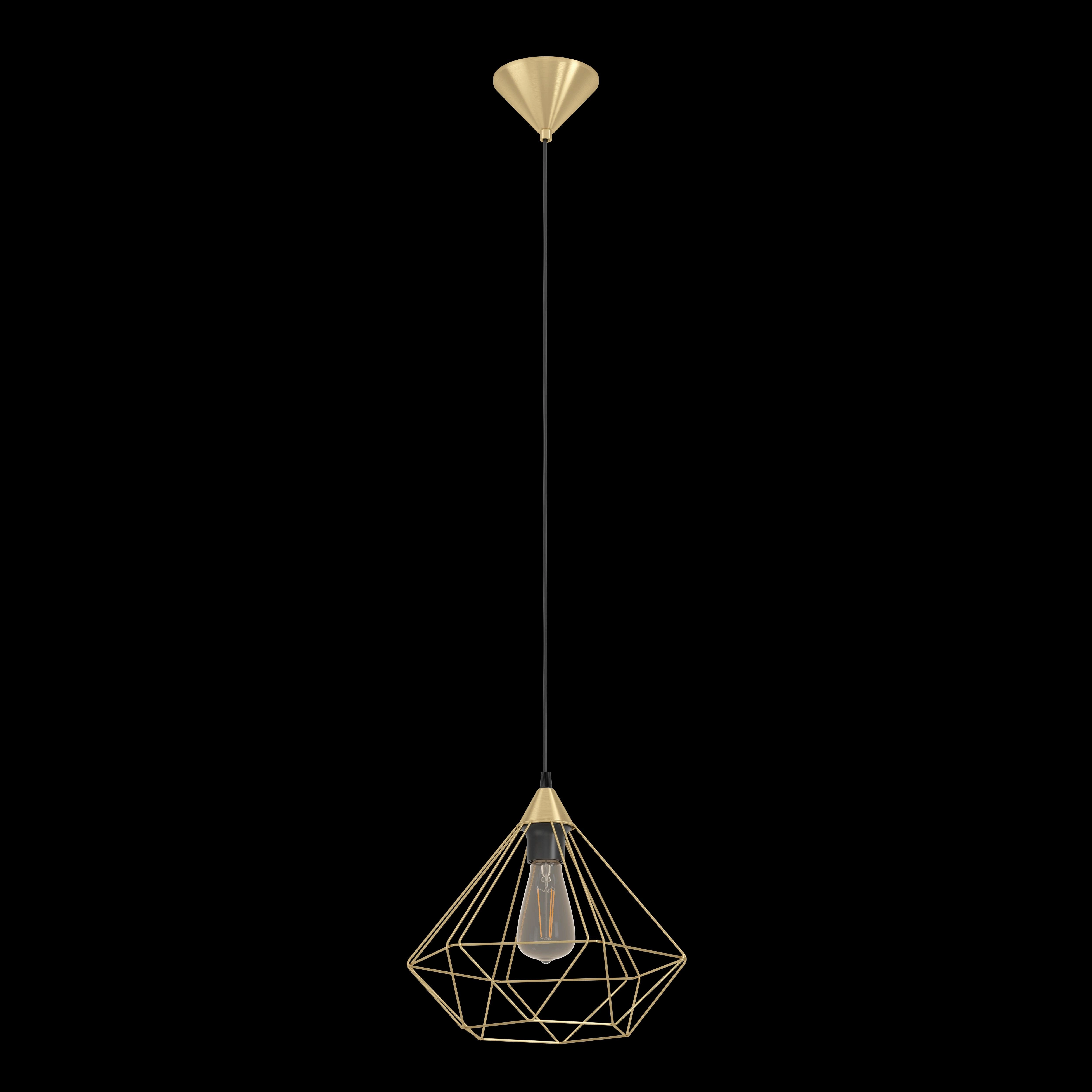 Eglo Tarbes Brass Wire Diamond Shaped Ceiling Pendant
