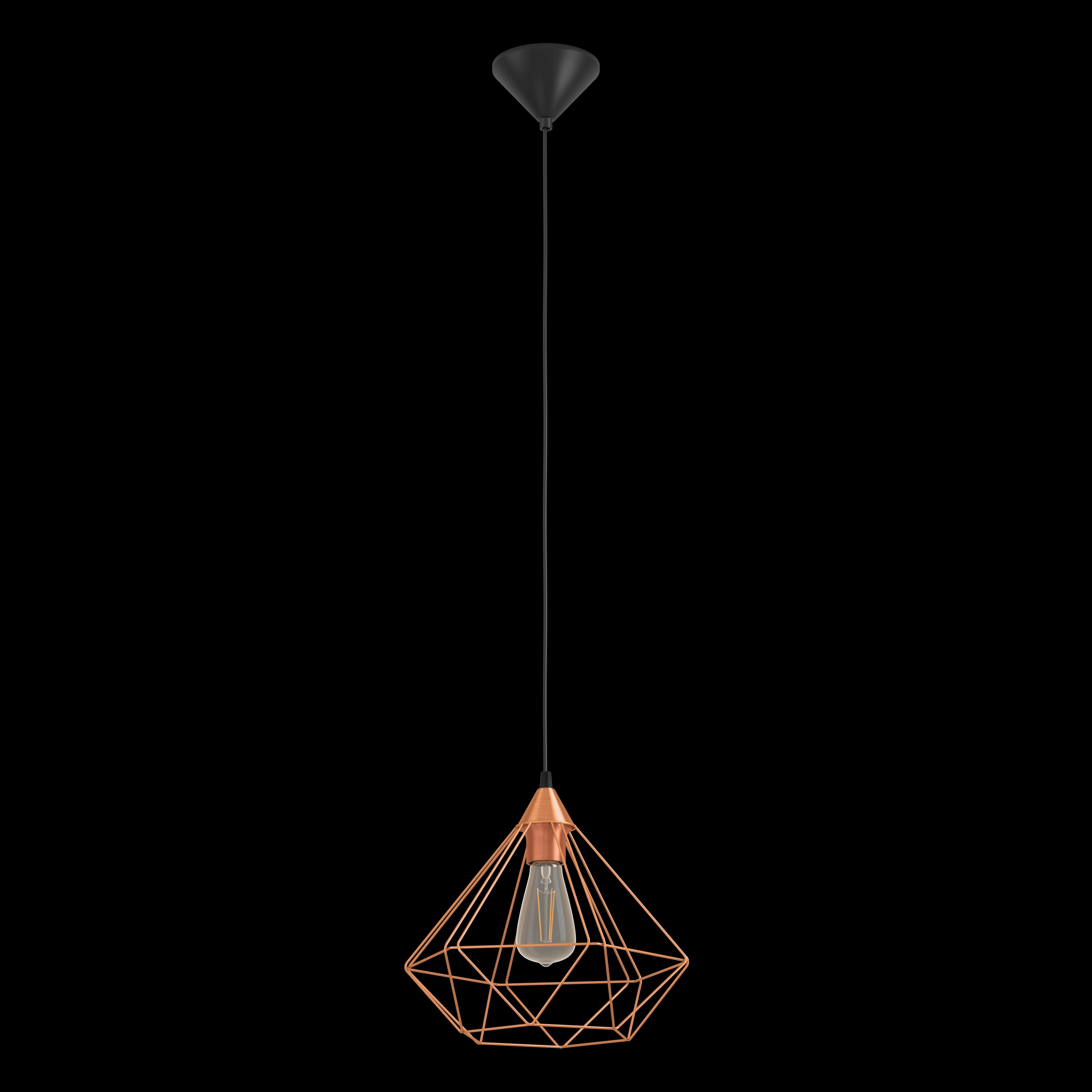 Eglo Tarbes Diamond Shaped Copper Metal Wire Ceiling Pendant